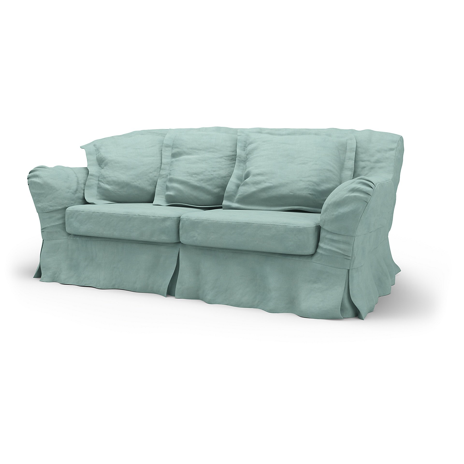 IKEA - Tomelilla 2 Seater Sofa Cover, Mineral Blue, Linen - Bemz