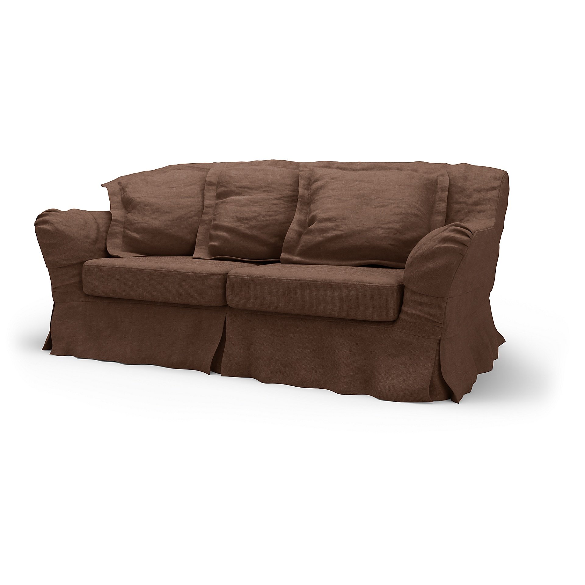 IKEA - Tomelilla 2 Seater Sofa Cover, Chocolate, Linen - Bemz