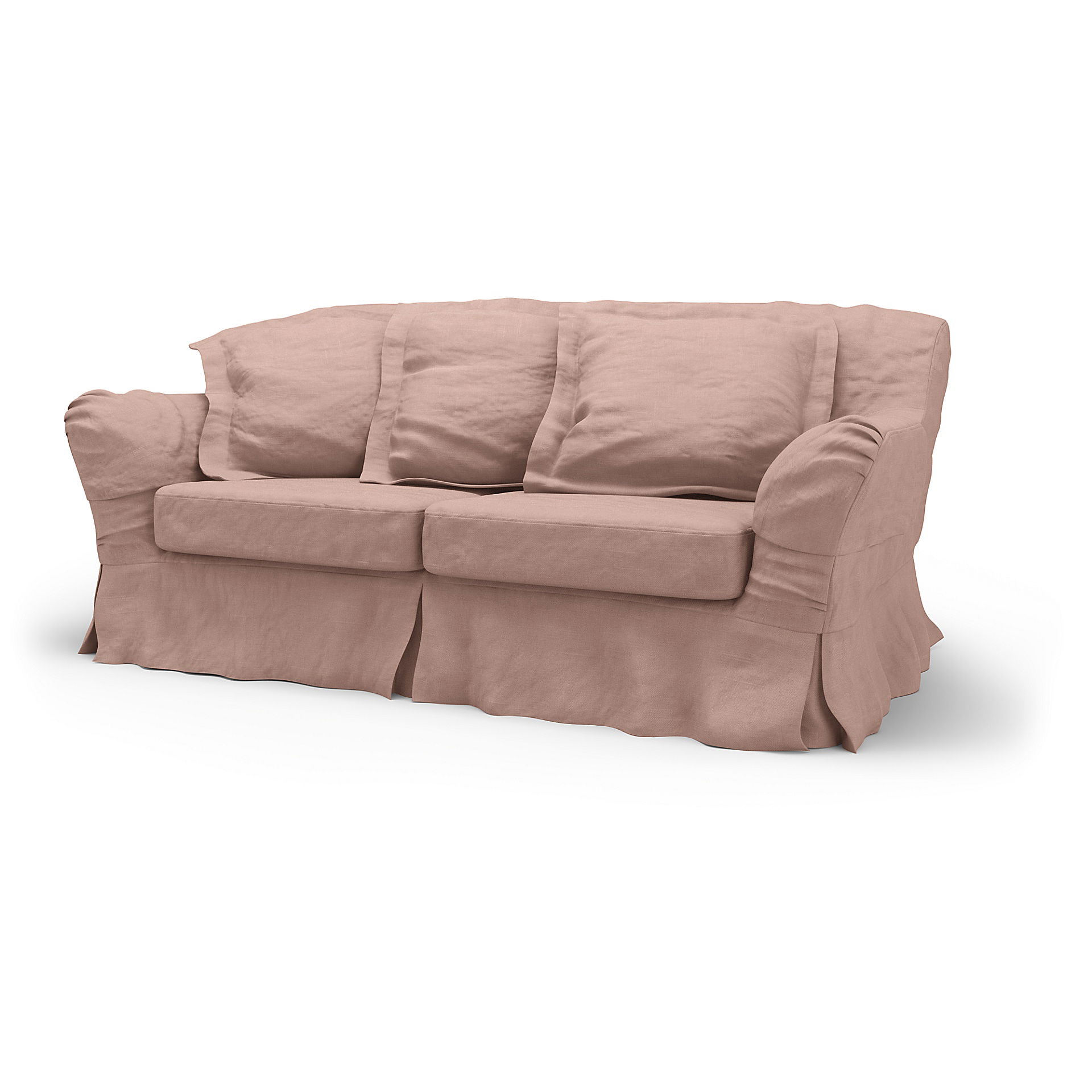 IKEA - Överdrag till Tomelilla 2-sitssoffa, Blush, Linne - Bemz