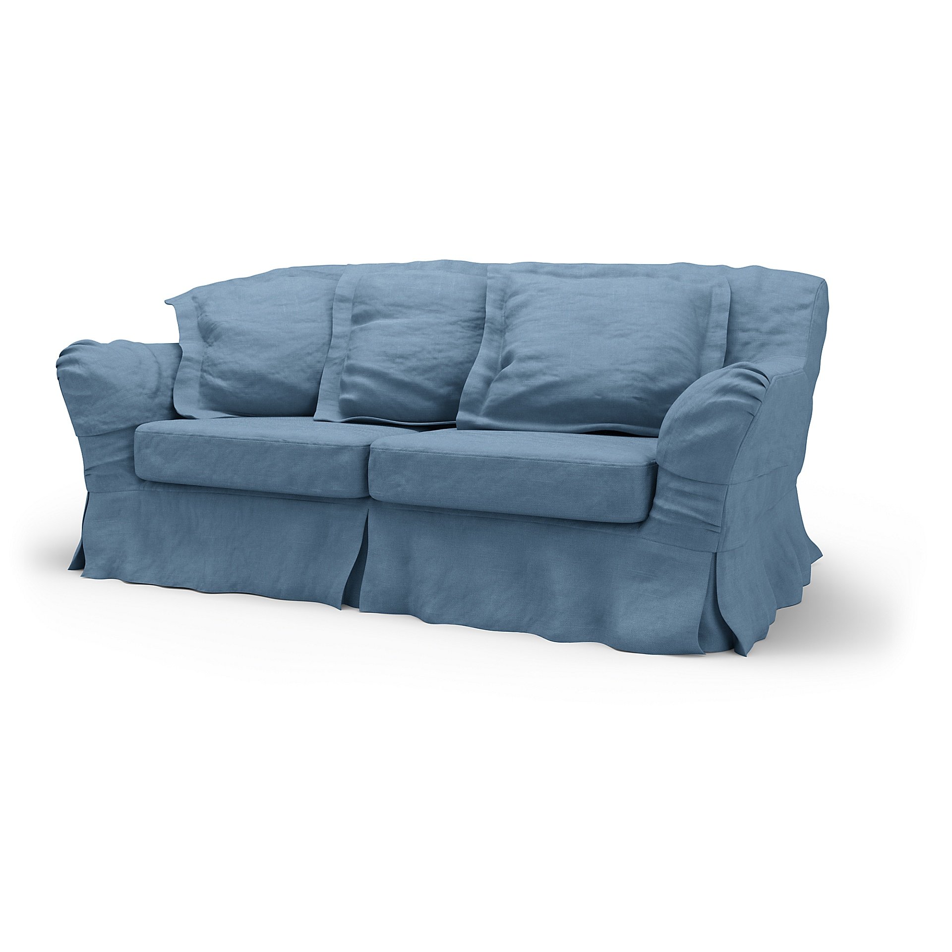 IKEA - Tomelilla 2 Seater Sofa Cover, Vintage Blue, Linen - Bemz