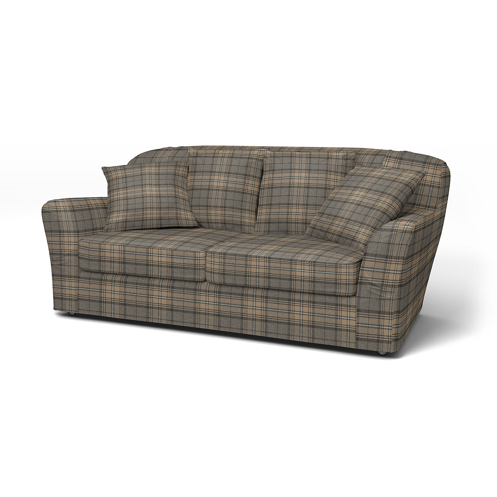 IKEA - Tomelilla 2 seater sofa, Bark Brown, Wool - Bemz