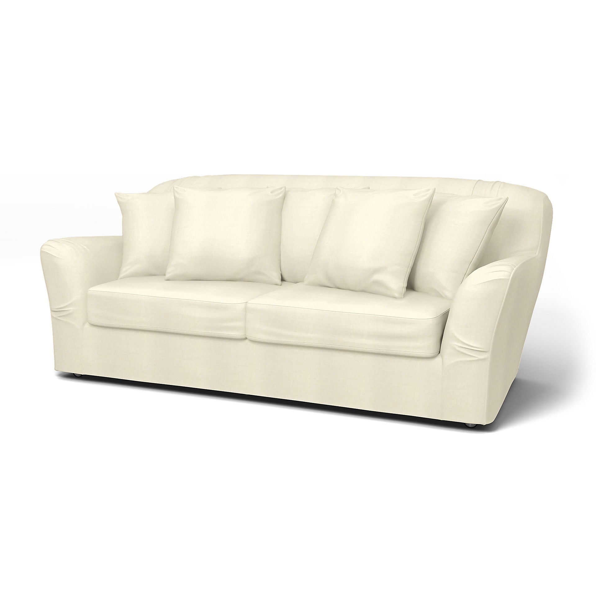 IKEA - Överdrag till Tomelilla bäddsoffa (standard modell), White, Linne - Bemz