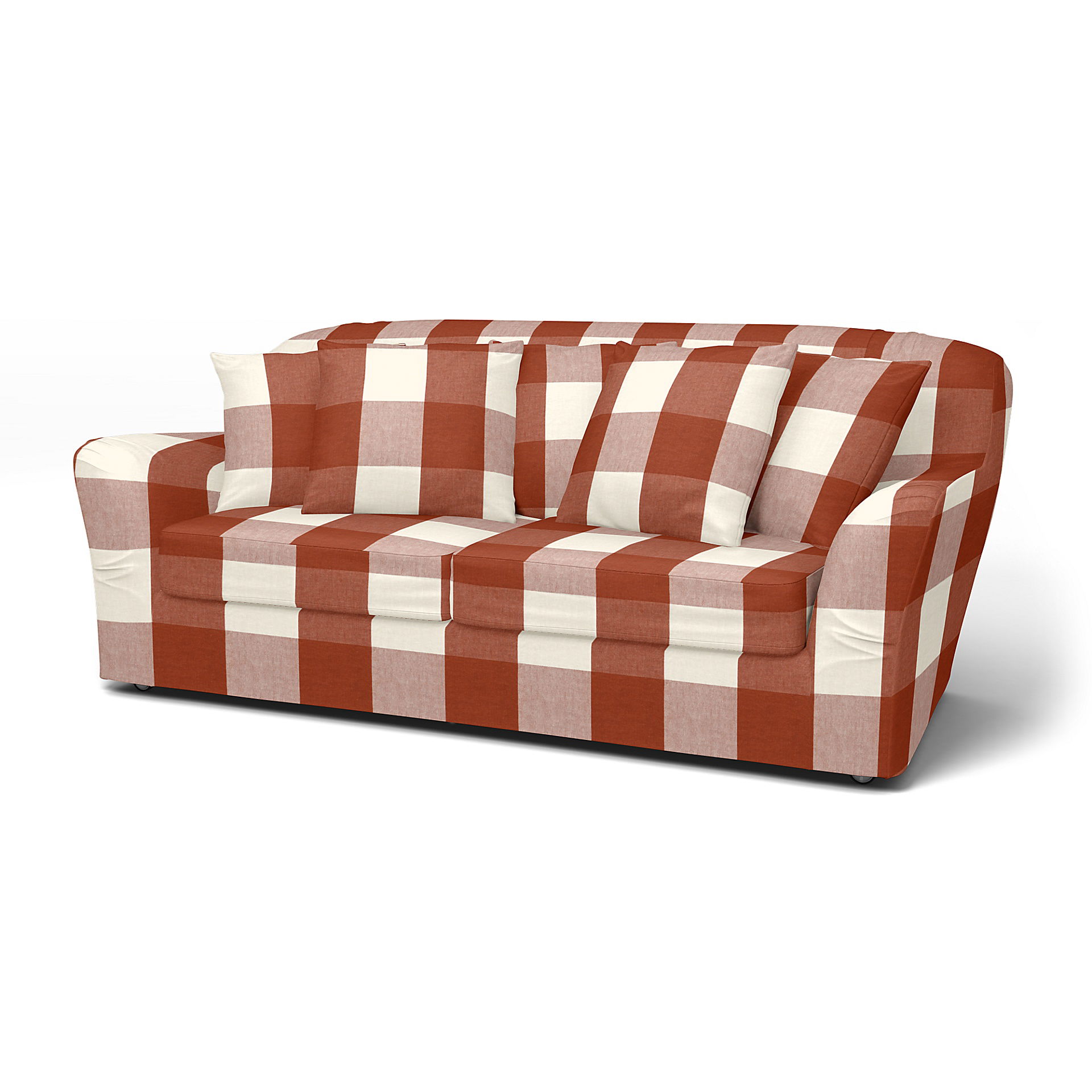 IKEA - Tomelilla sofa bed (Standard model), Terracotta, Linen - Bemz