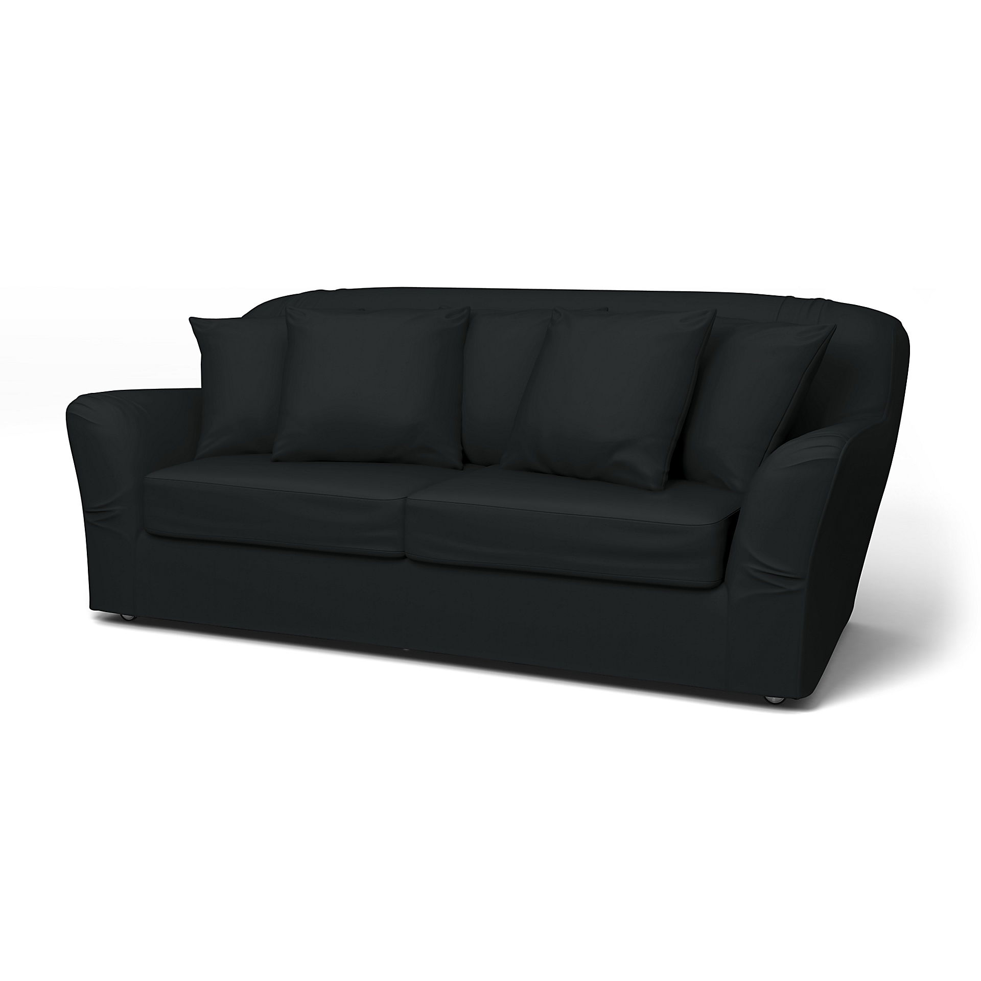 IKEA - Överdrag till Tomelilla bäddsoffa (standard modell), Jet Black, Bomull - Bemz