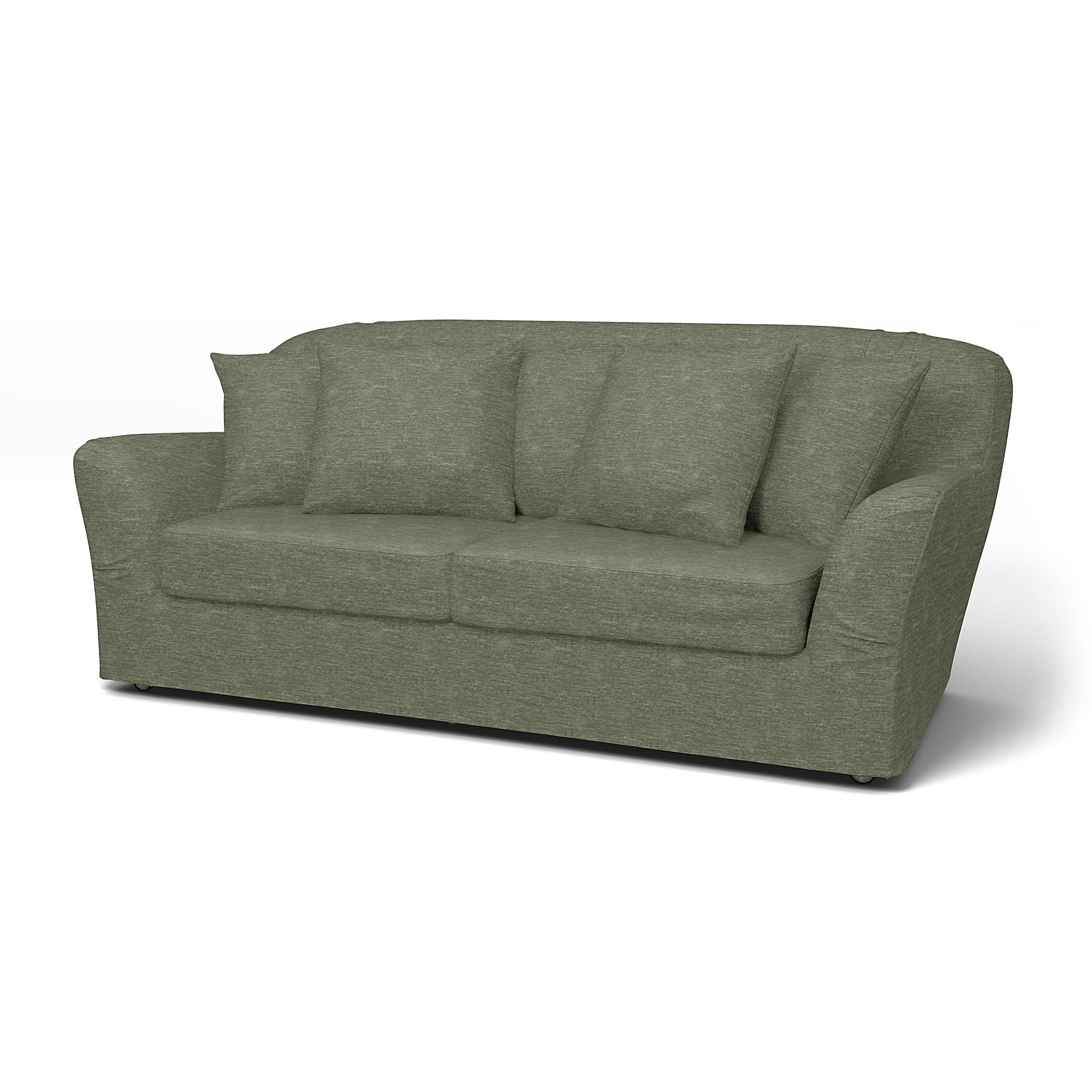 IKEA - Tomelilla Sofa Bed Cover (Small model), Green Grey, Velvet - Bemz
