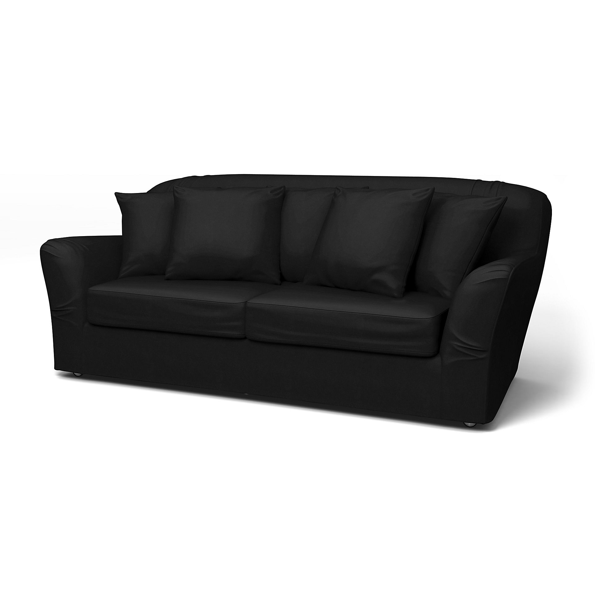 IKEA - Överdrag till Tomelilla bäddsoffa (liten modell), Black, Sammet - Bemz