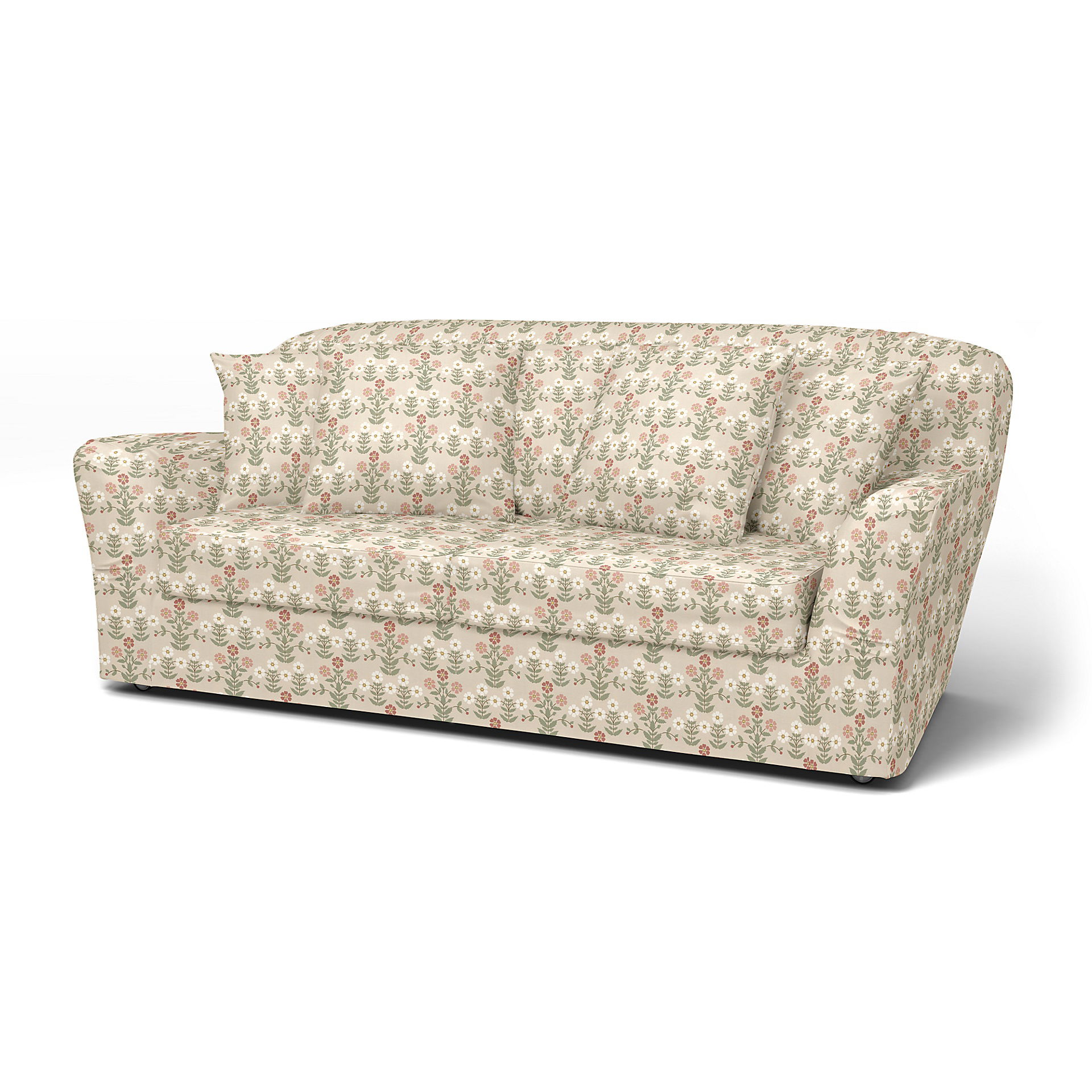 IKEA - Tomelilla Sofa Bed Cover (Small model), Pink Sippor, BEMZ x BORÅSTAPETER COLLECTION - Bemz