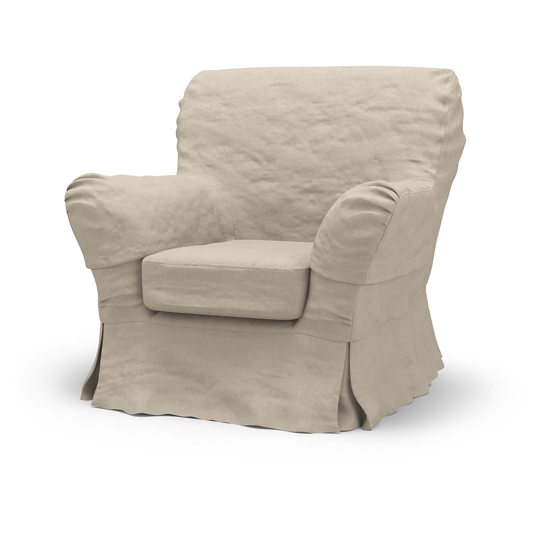 IKEA - Tomelilla High Back Armchair Cover, Parchment, Linen - Bemz