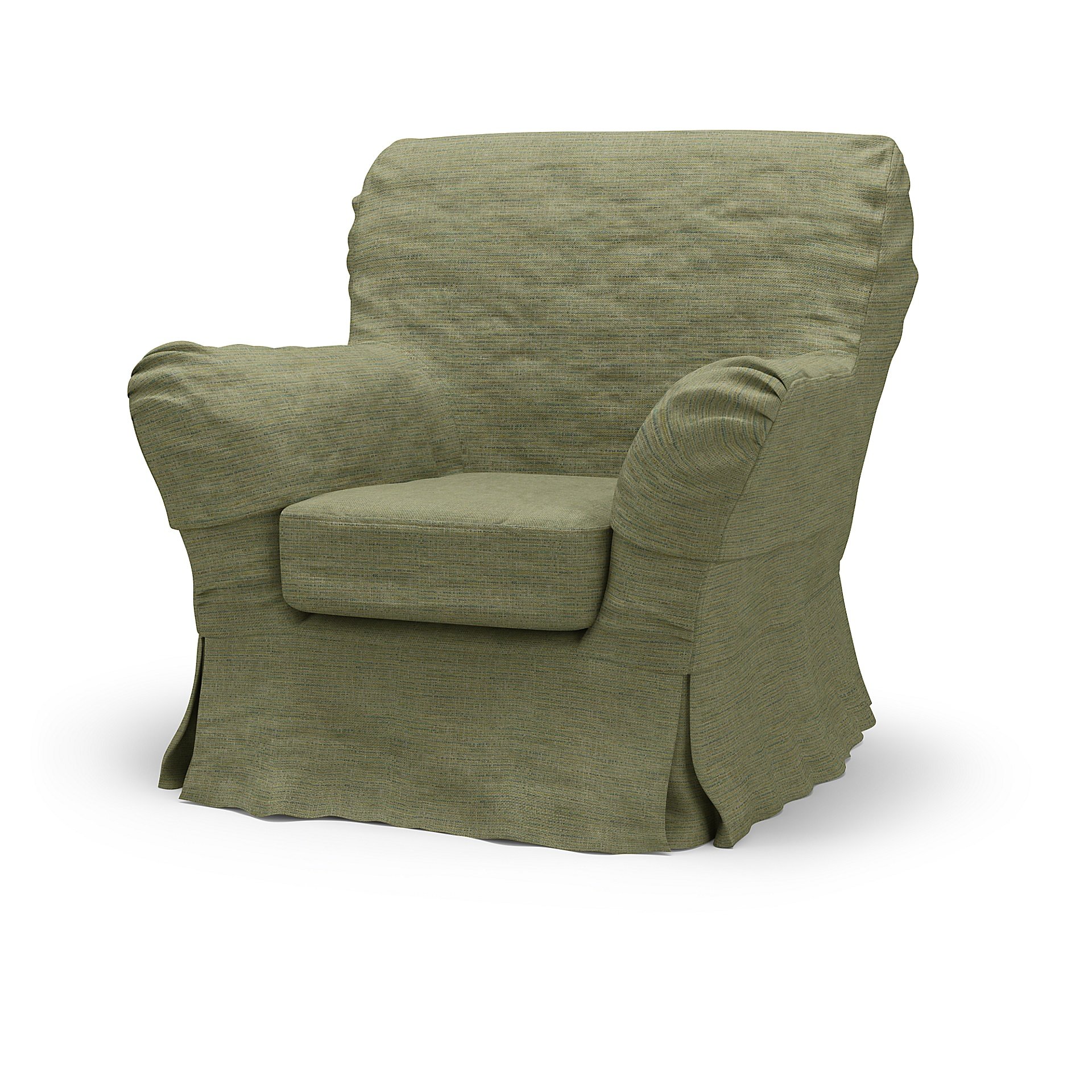 IKEA - Tomelilla High Back Armchair Cover, Meadow Green, Boucle & Texture - Bemz