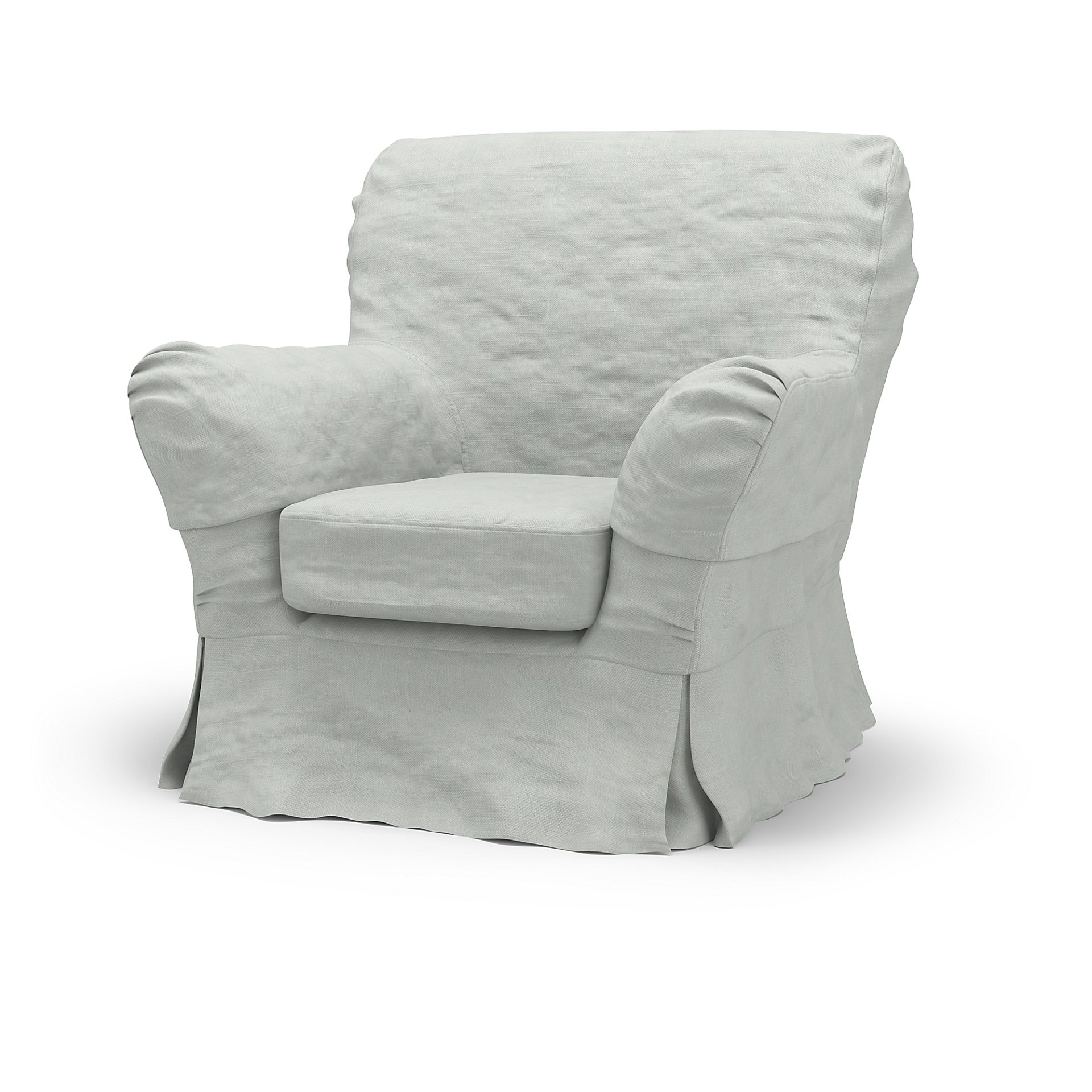 IKEA - Tomelilla High Back Armchair Cover, Silver Grey, Linen - Bemz