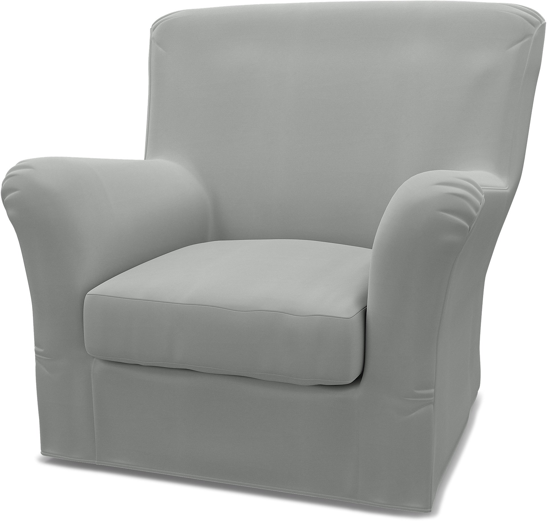 IKEA - Tomelilla High Back Armchair Cover (Standard model), Silver Grey, Cotton - Bemz