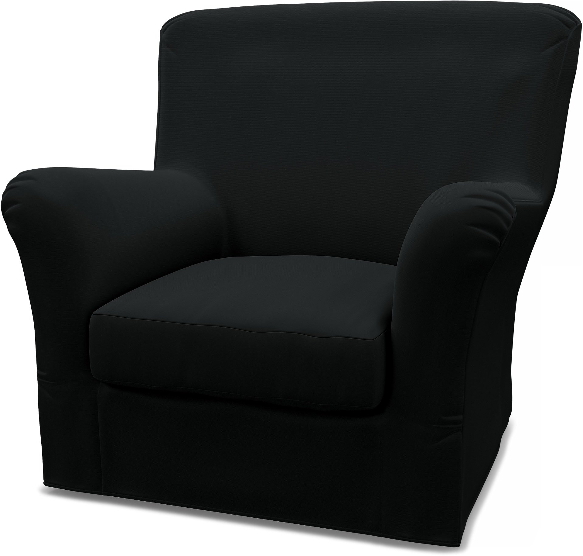 IKEA - Tomelilla High Back Armchair Cover (Standard model), Jet Black, Cotton - Bemz