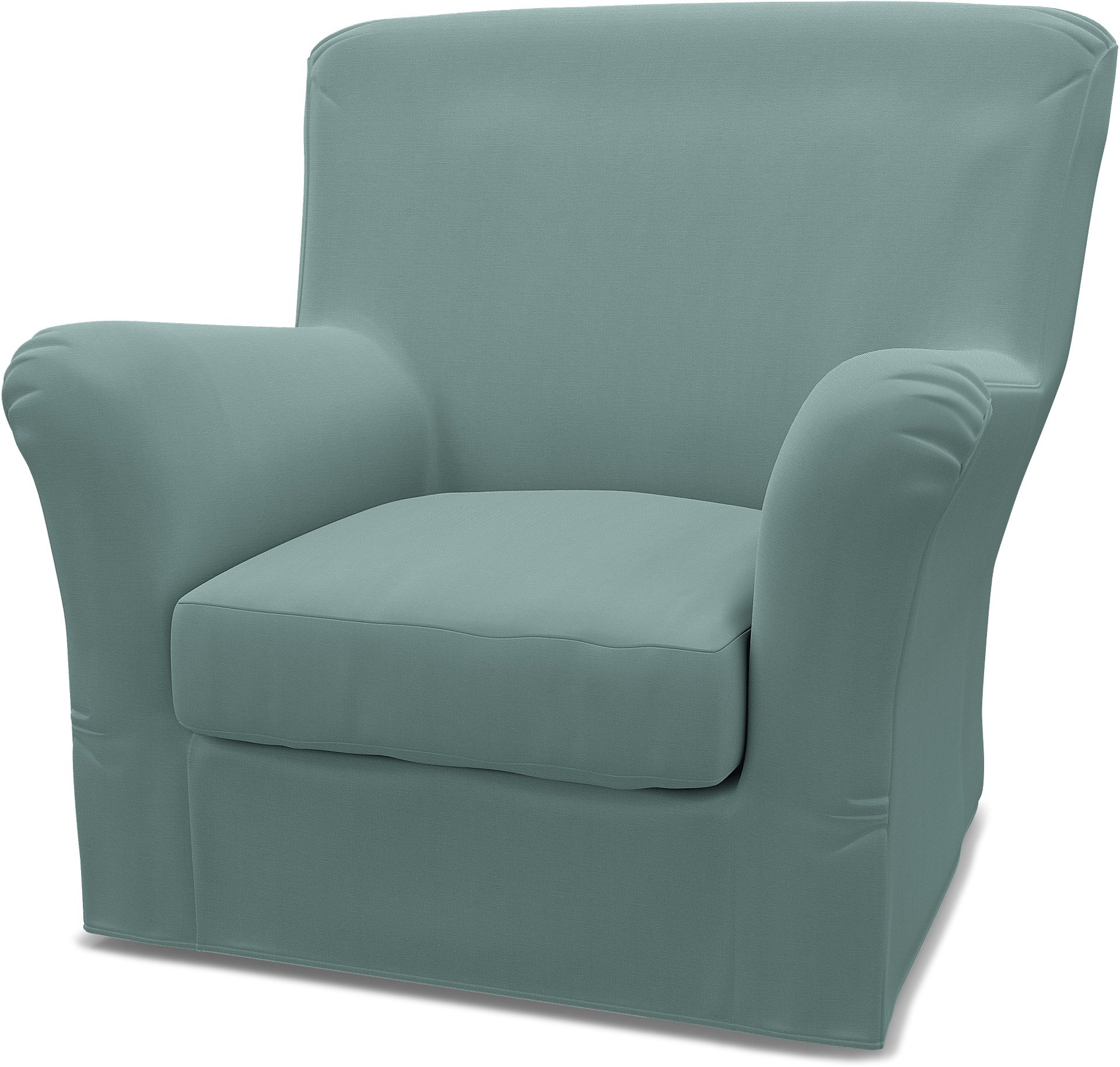 IKEA - Tomelilla High Back Armchair Cover (Standard model), Mineral Blue, Cotton - Bemz
