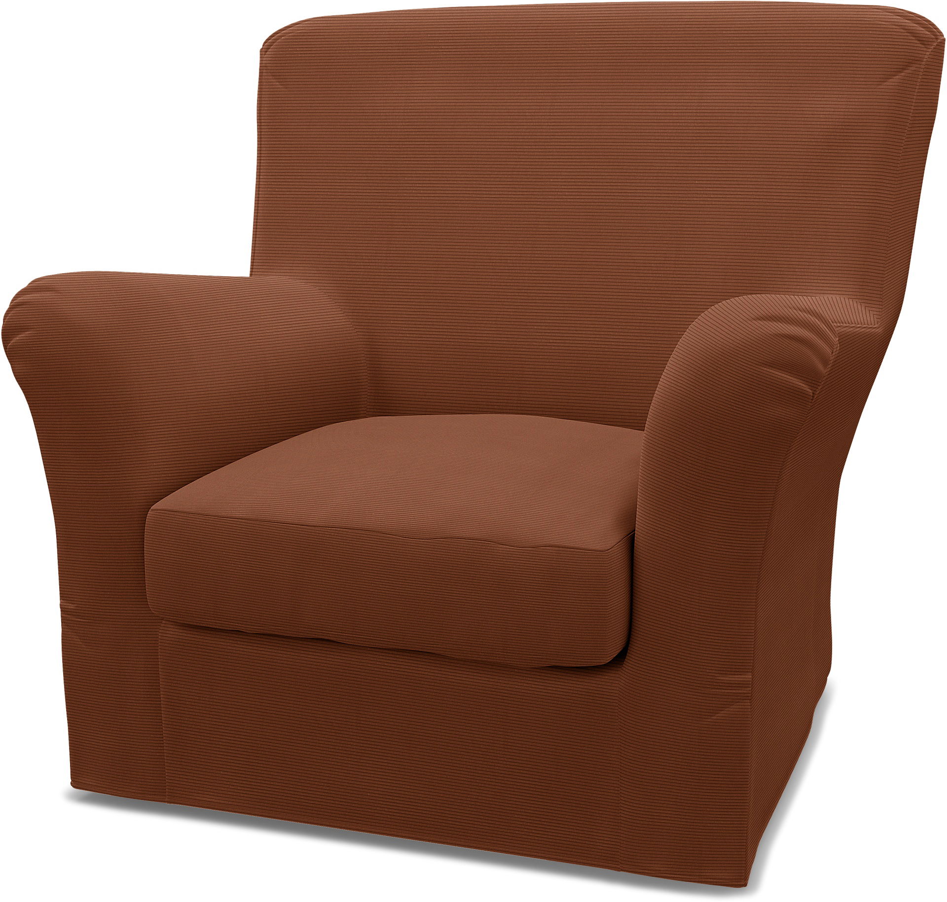 IKEA - Överdrag till Tomelilla fåtölj med hög rygg (standard modell), Rustic Rouge, Manchester - Bemz