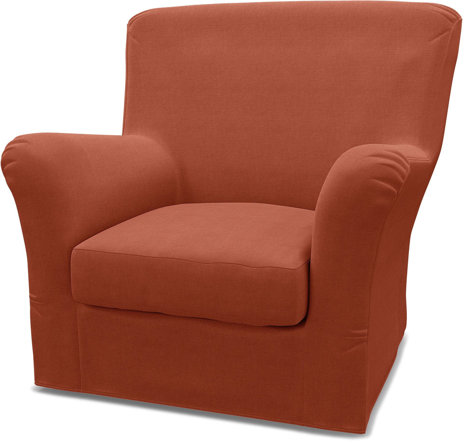 IKEA - Överdrag till Tomelilla fåtölj med hög rygg (standard modell), Burnt Orange, Linne - Bemz