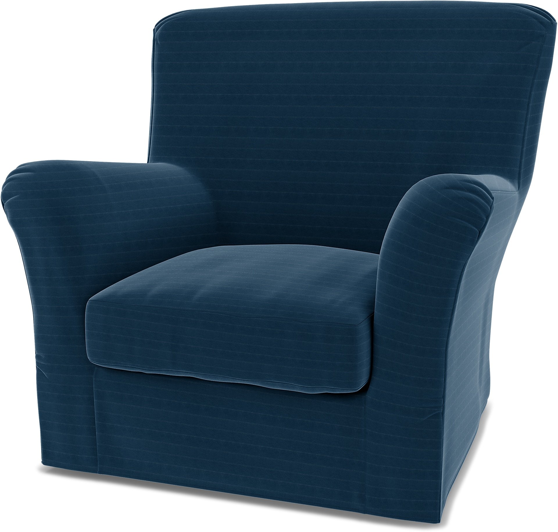 IKEA - Tomelilla High Back Armchair Cover (Standard model), Denim Blue, Moody Seventies Collection -