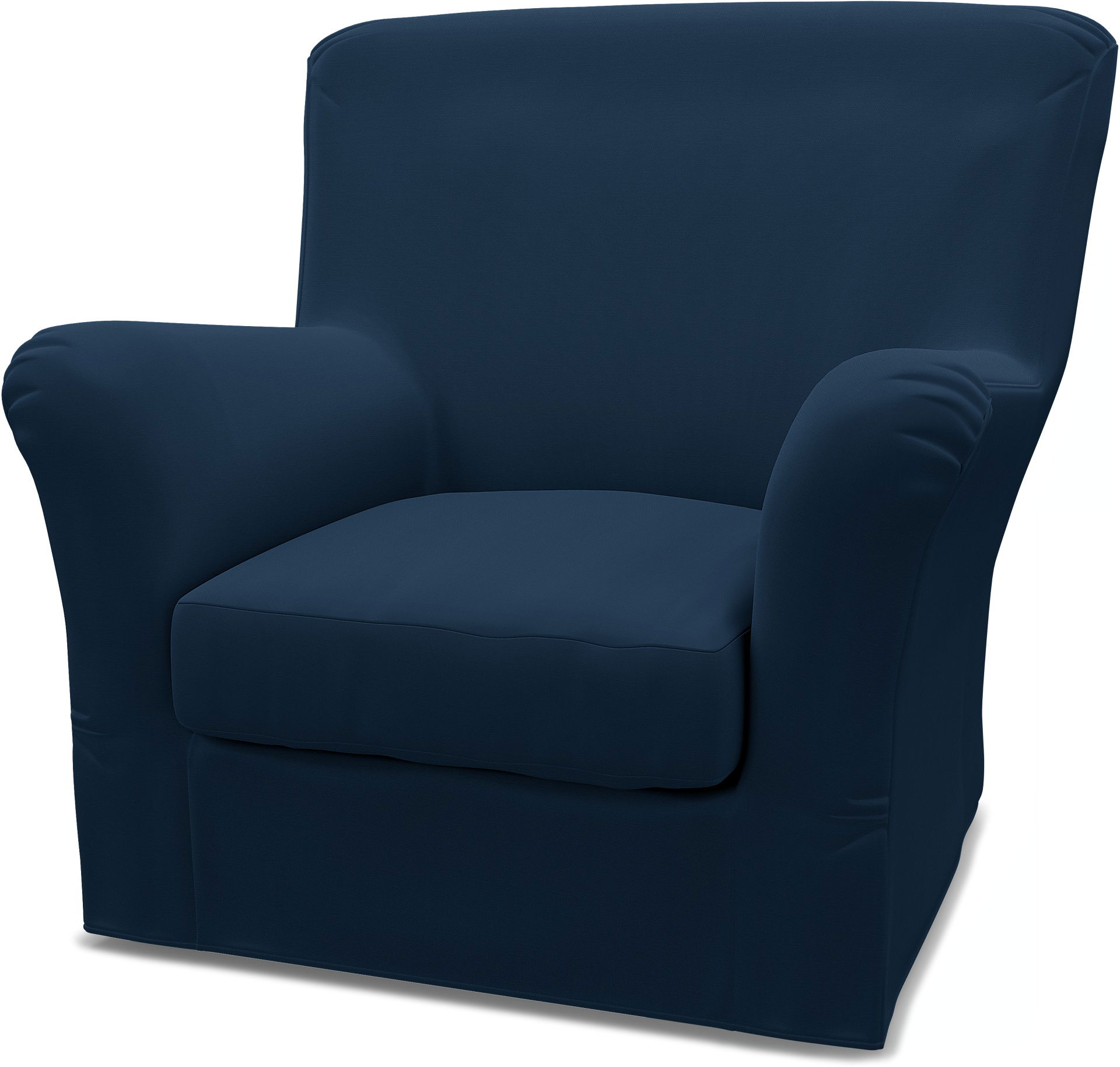 IKEA - Överdrag till Tomelilla fåtölj med hög rygg (liten modell), Deep Navy Blue, Bomull - Bemz