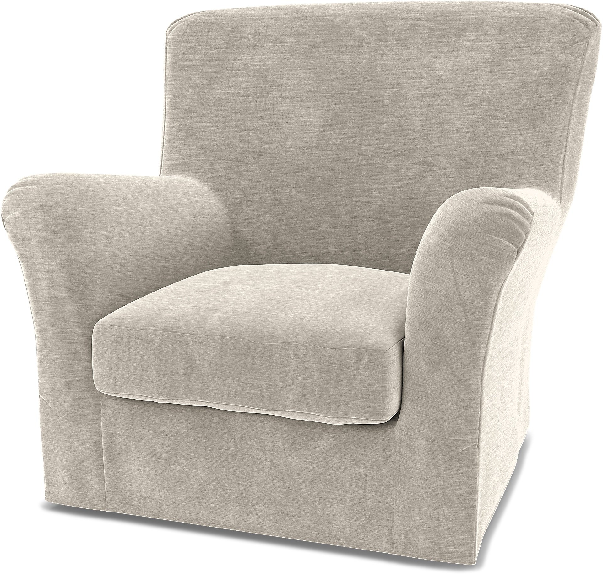 IKEA - Tomelilla High Back Armchair Cover (Small), Natural White, Velvet - Bemz
