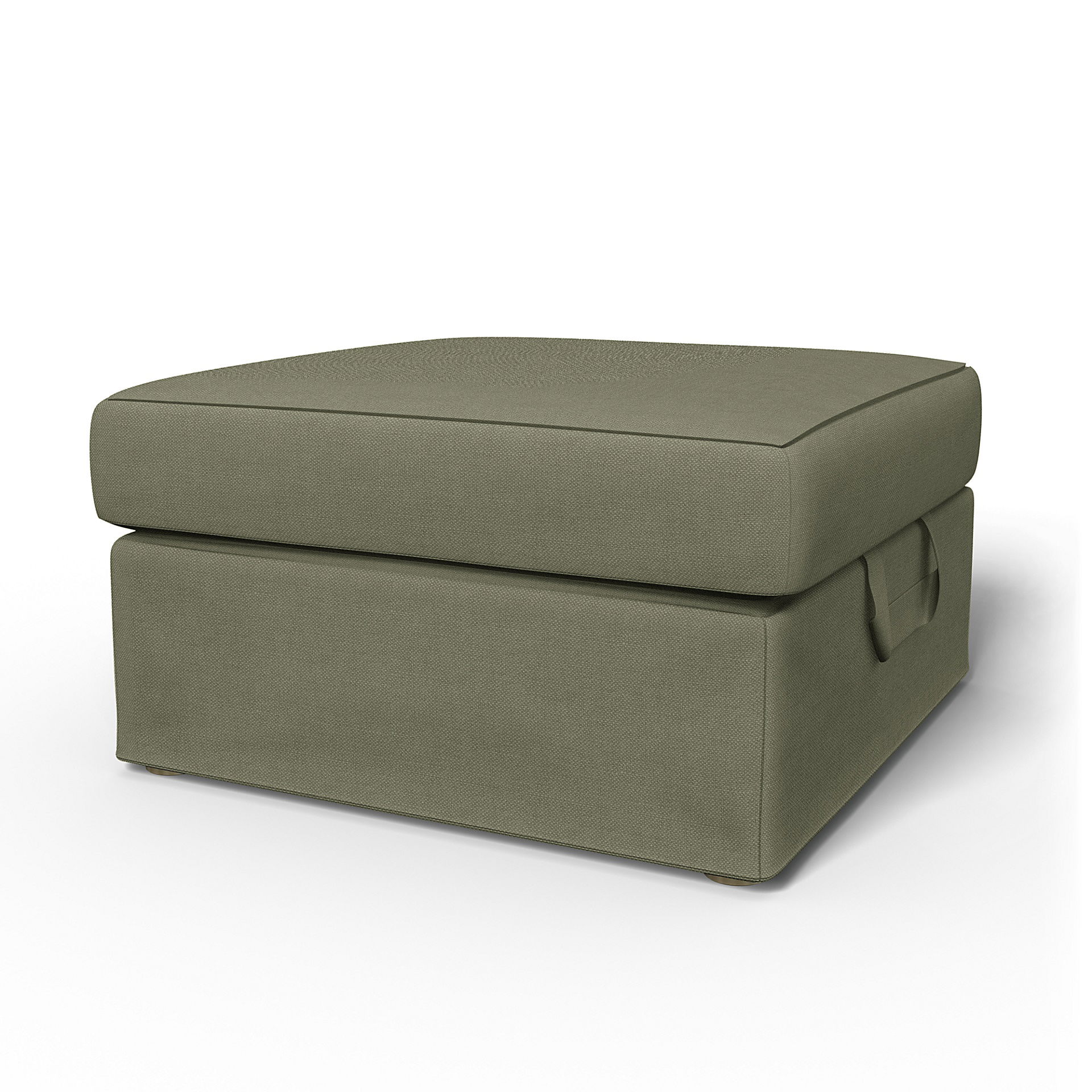 IKEA - Tomelilla Fotö Footstool Cover, Sage, Linen - Bemz
