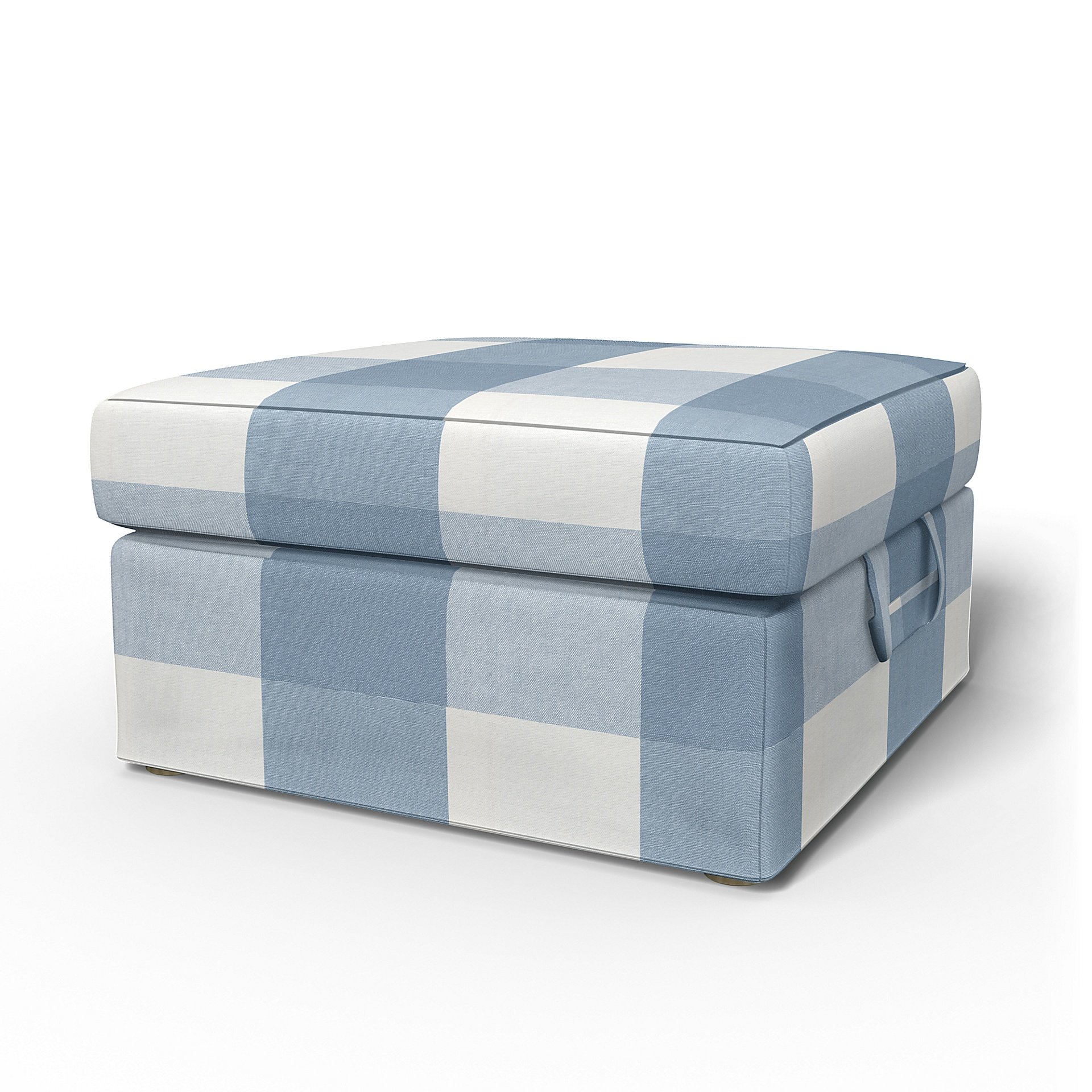 IKEA - Tomelilla Foto Footstool Cover, Sky Blue, Linen - Bemz