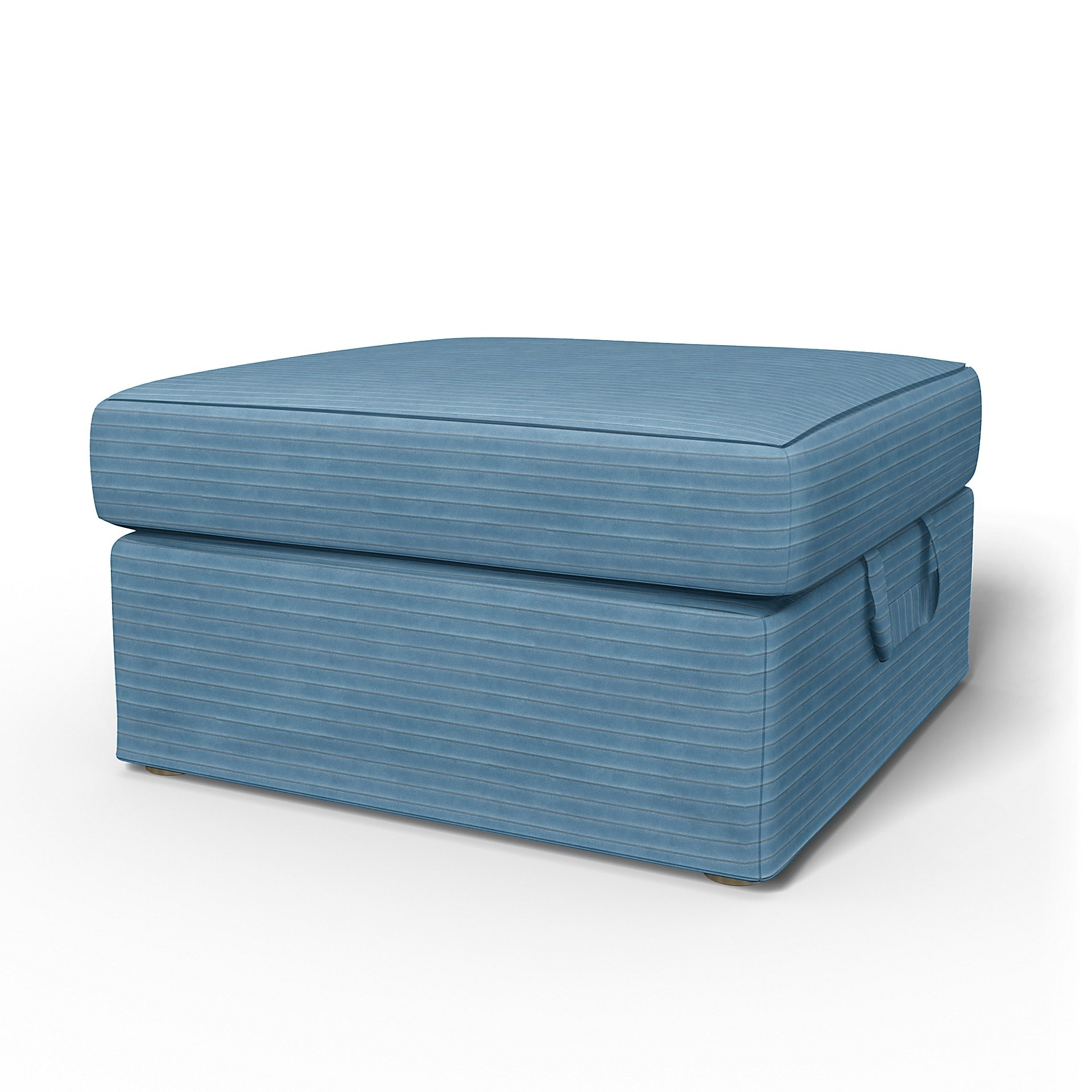 IKEA - Tomelilla Foto Footstool Cover, Sky Blue, Corduroy - Bemz