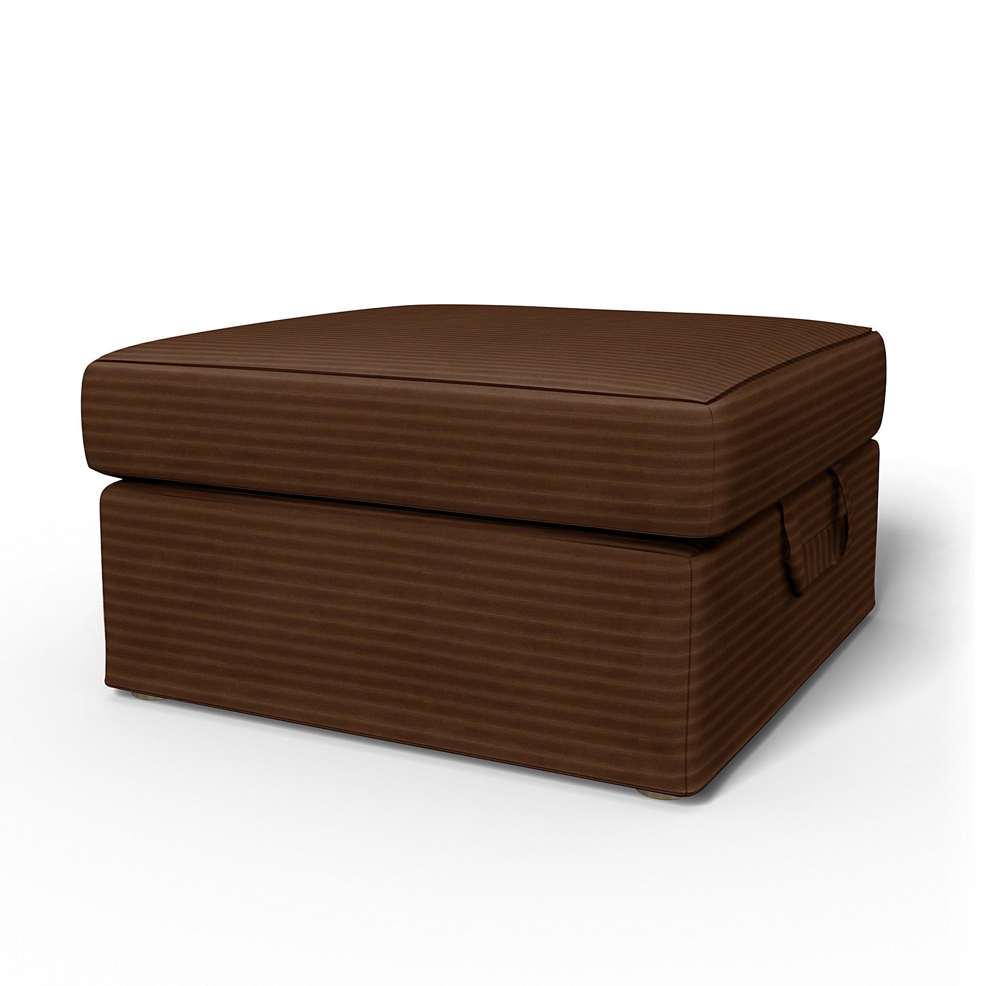 IKEA - Tomelilla Foto Footstool Cover, Chocolate Brown, Corduroy - Bemz