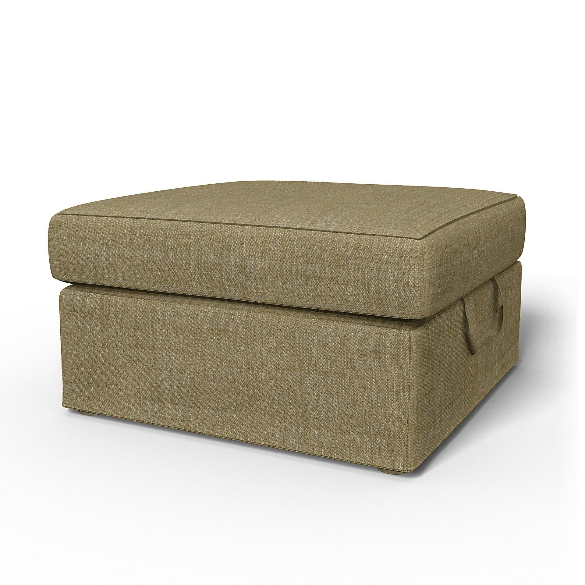 IKEA - Tomelilla Foto Footstool Cover, Dusty Yellow, Boucle & Texture - Bemz