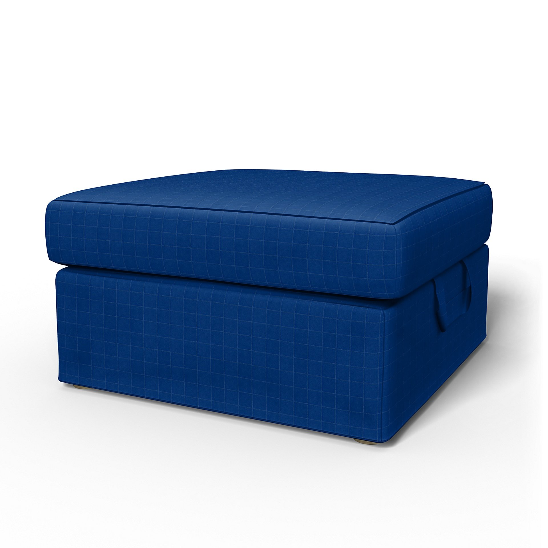 IKEA - Tomelilla Foto Footstool Cover, Lapis Blue, Velvet - Bemz
