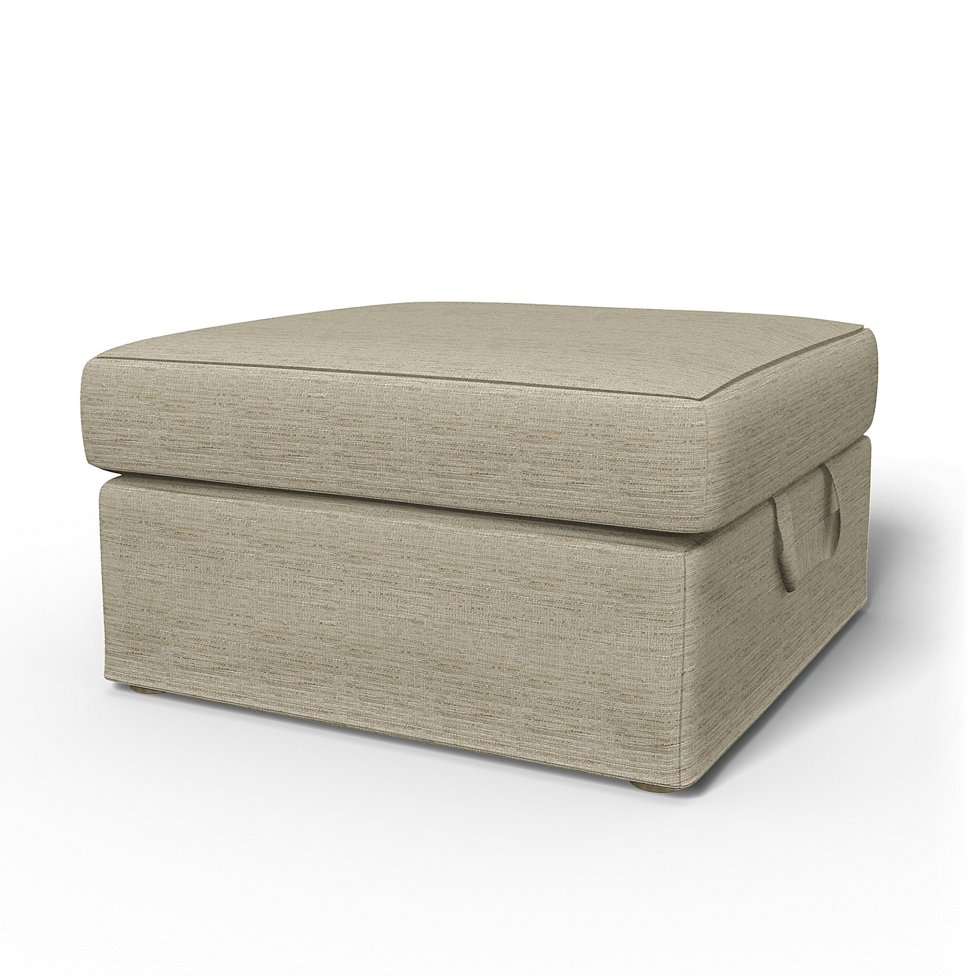 IKEA - Tomelilla Foto Footstool Cover, Light Sand, Boucle & Texture - Bemz