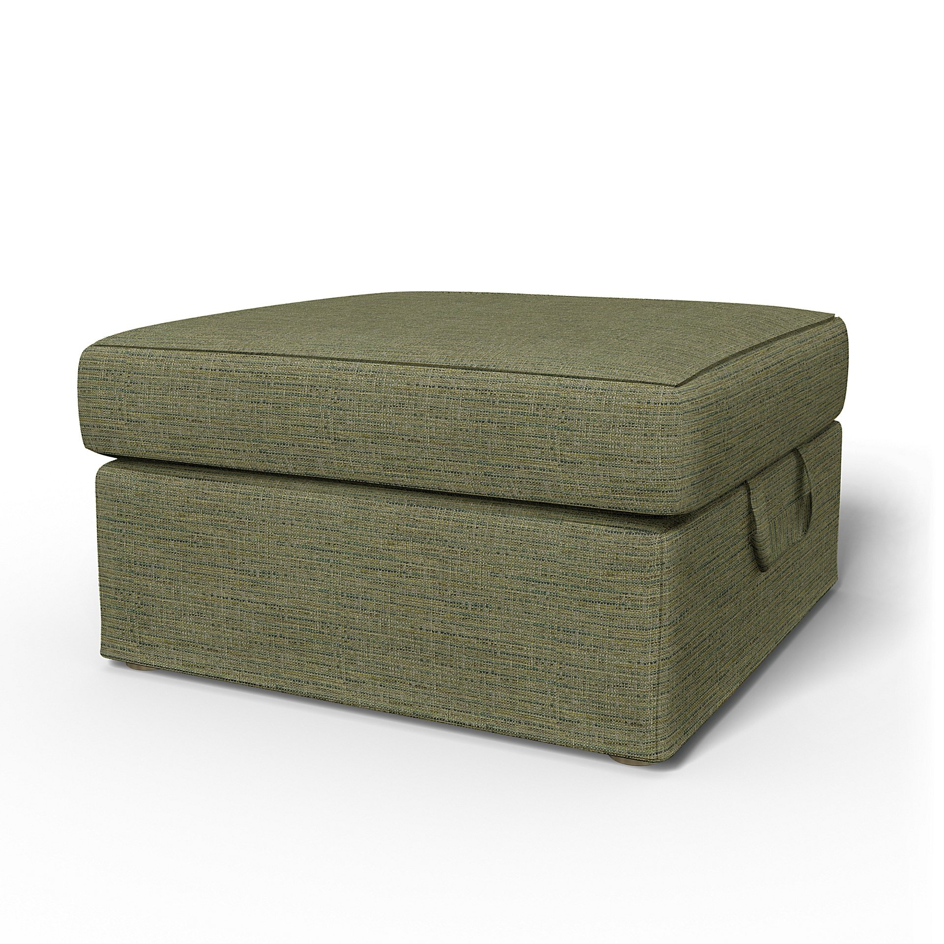 IKEA - Tomelilla Foto Footstool Cover, Meadow Green, Boucle & Texture - Bemz