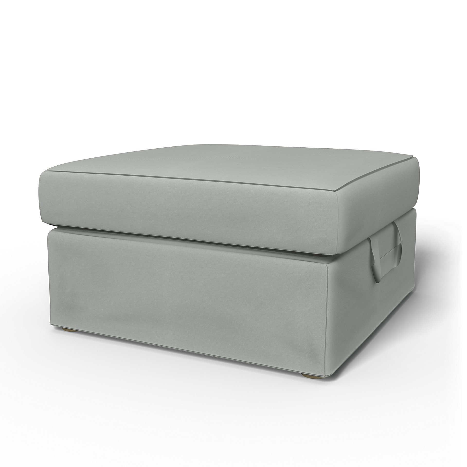 IKEA - Tomelilla Foto Footstool Cover, Silver Grey, Cotton - Bemz