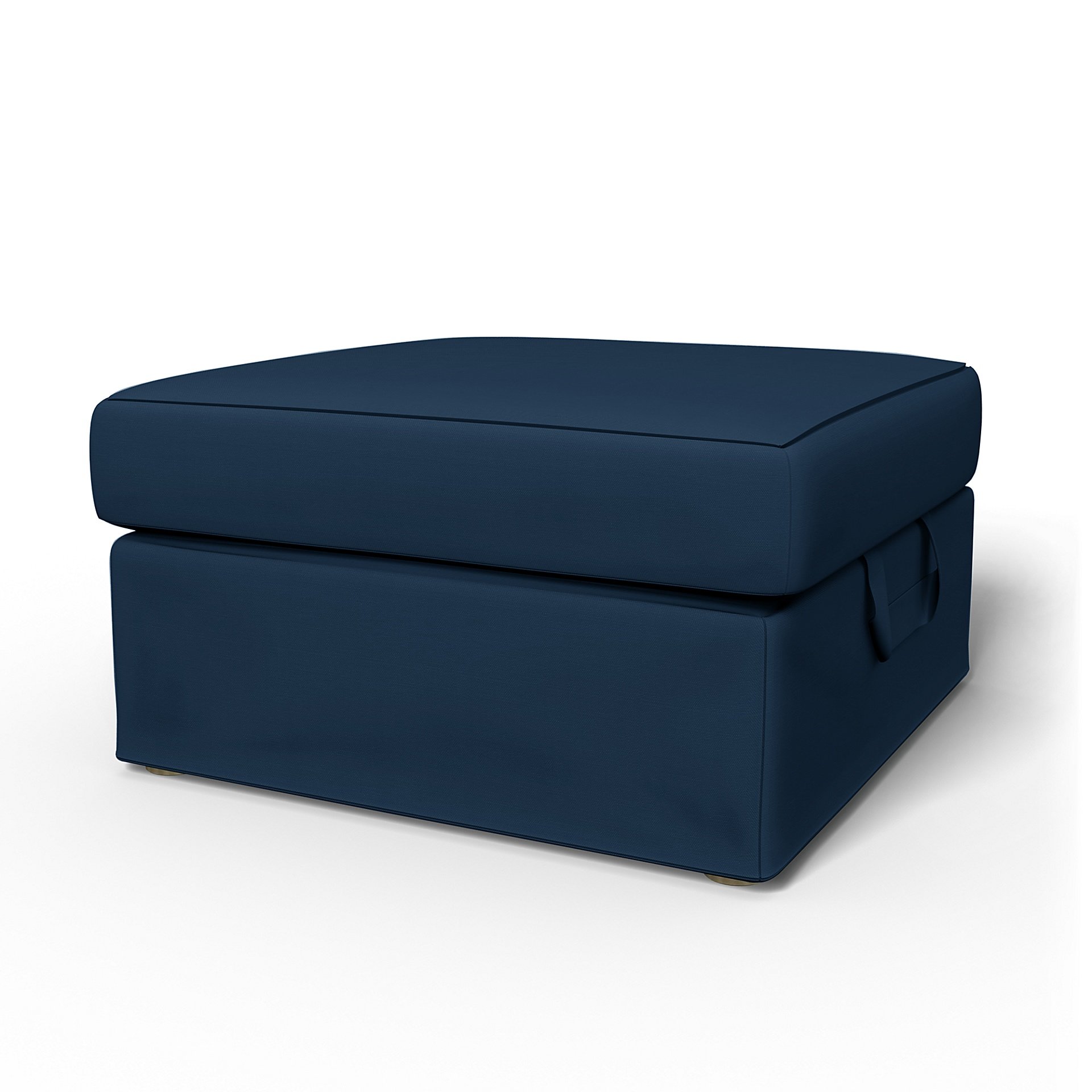 IKEA - Tomelilla Foto Footstool Cover, Deep Navy Blue, Cotton - Bemz