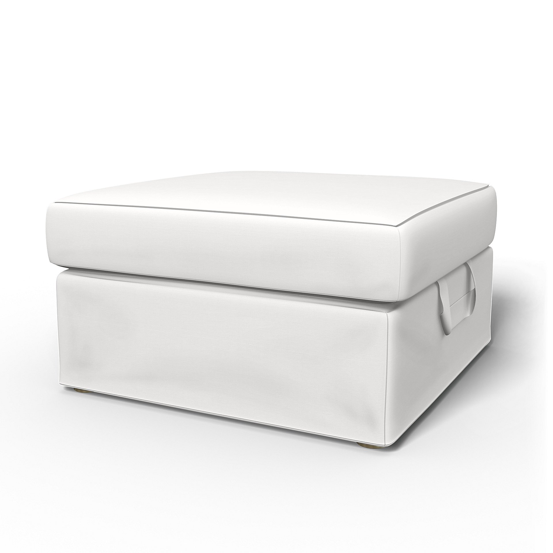 IKEA - Tomelilla Foto Footstool Cover, Absolute White, Cotton - Bemz