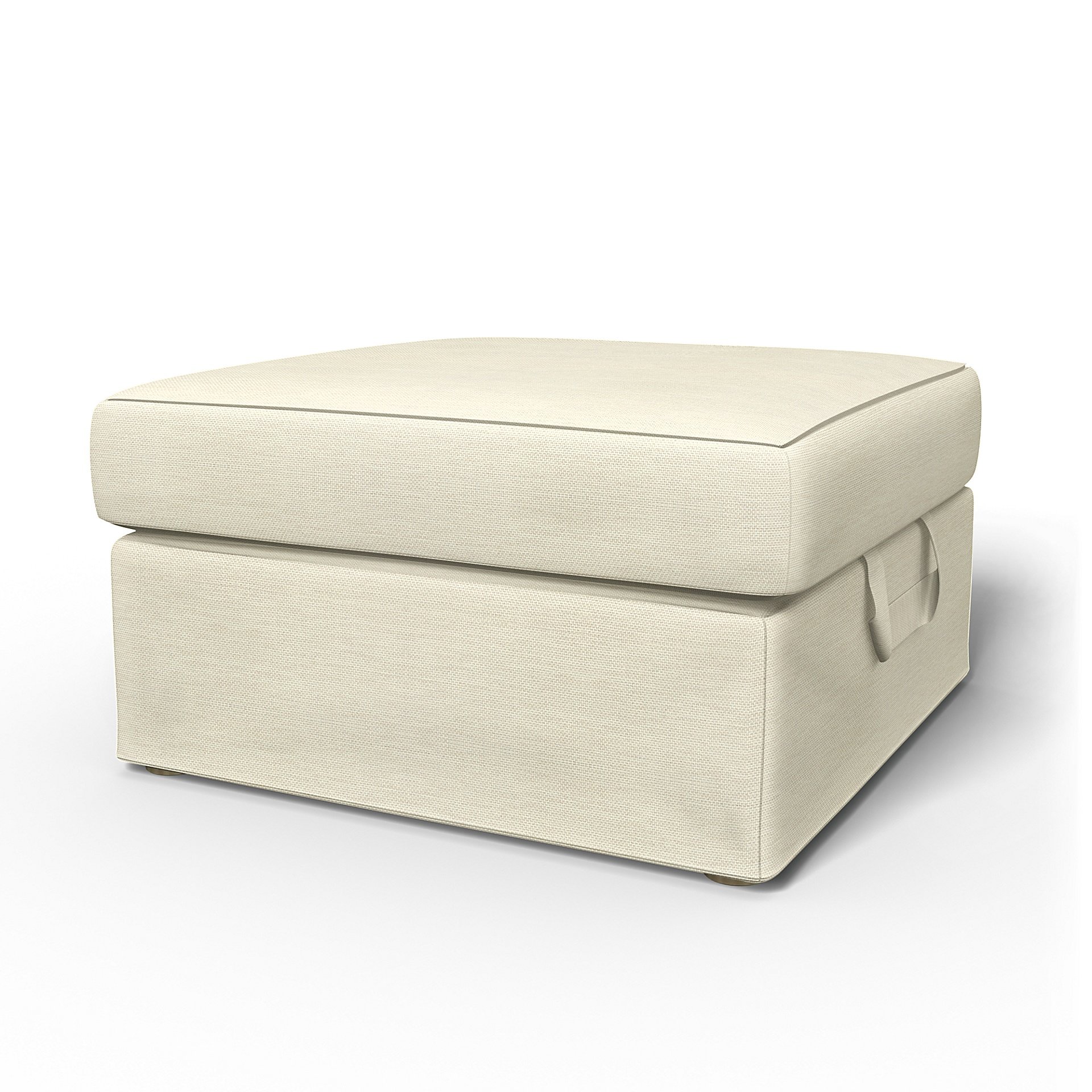 IKEA - Tomelilla Foto Footstool Cover, Sand Beige, Cotton - Bemz