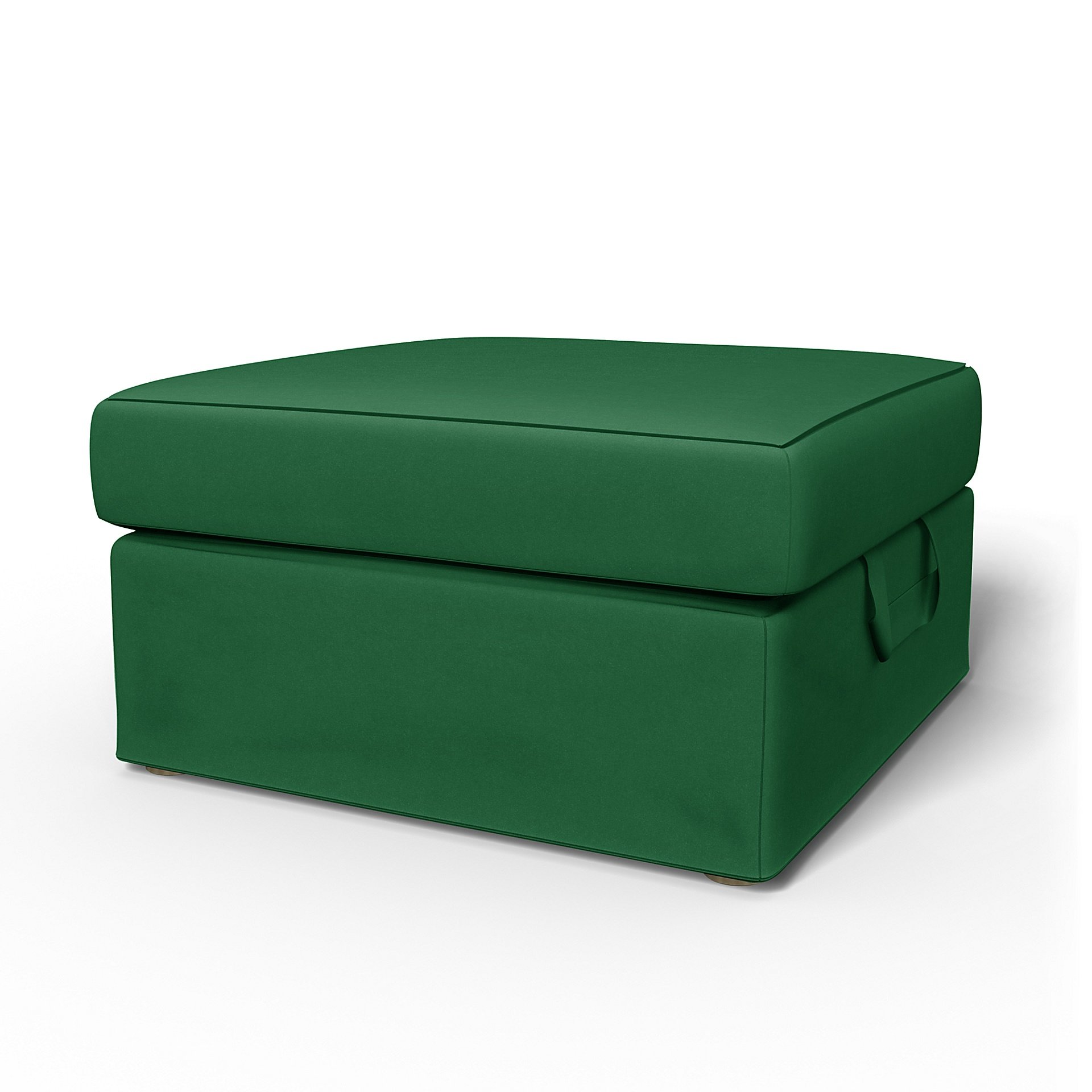 IKEA - Tomelilla Foto Footstool Cover, Abundant Green, Velvet - Bemz