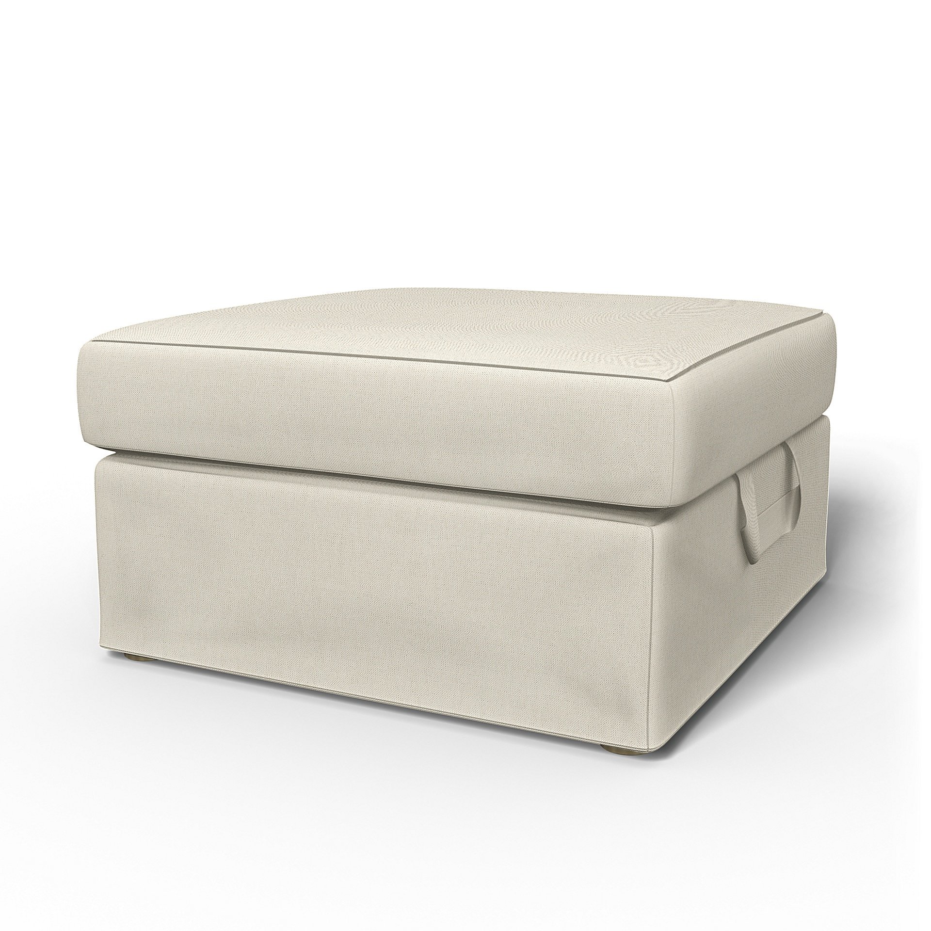 IKEA - Tomelilla Foto Footstool Cover, Unbleached, Linen - Bemz