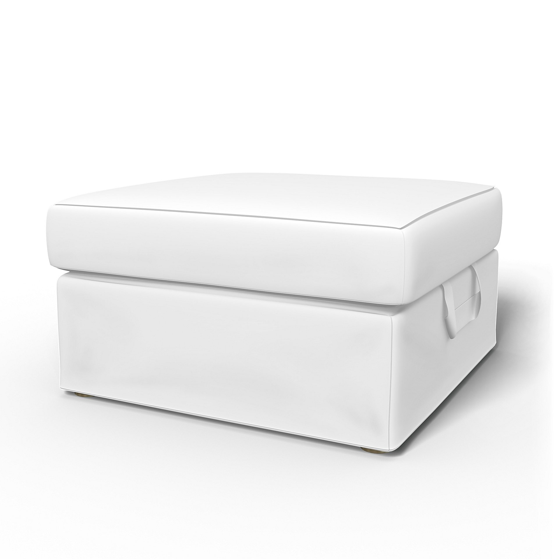 IKEA - Tomelilla Foto Footstool Cover, Absolute White, Linen - Bemz
