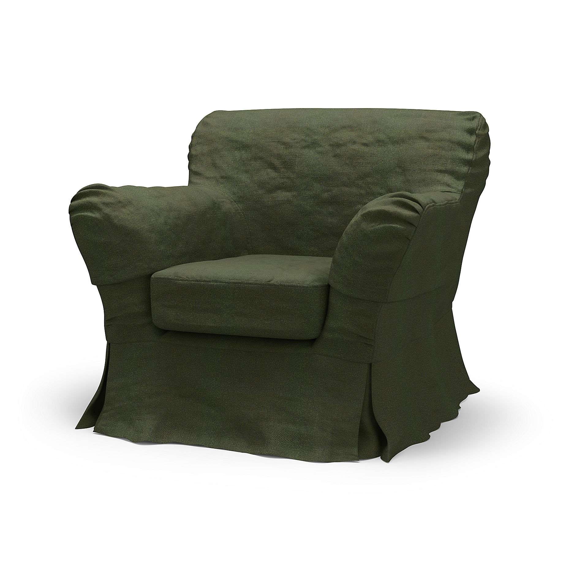 IKEA - Fodera per poltrona schienale basso Tomelilla (grande), Dark Moss Green, COLLEZIONE NATURE’S PALETTE BEMZ - Bemz