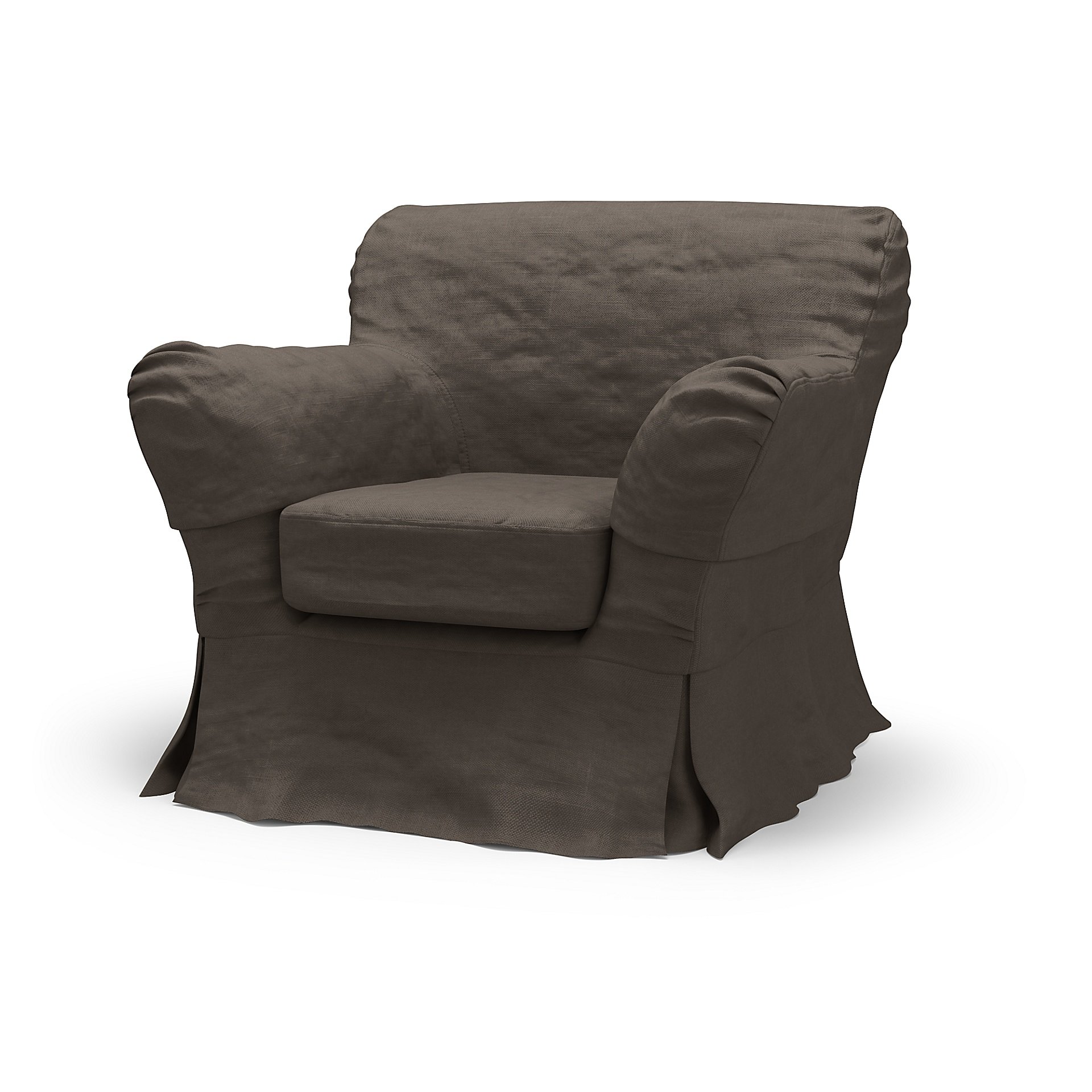 IKEA - Tomelilla Low Back Armchair Cover (Large), Licorice, Velvet - Bemz