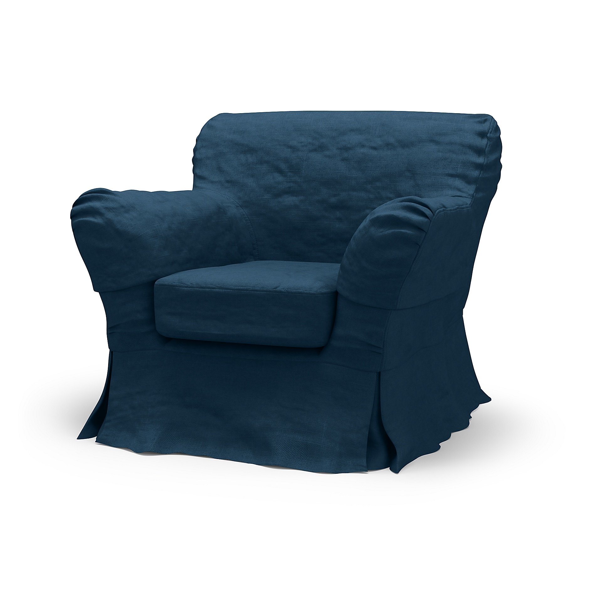 IKEA - Tomelilla Low Back Armchair Cover (Large), Midnight, Velvet - Bemz