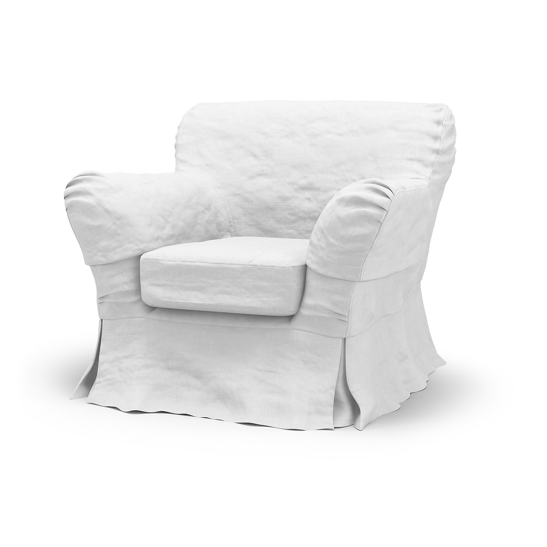 IKEA - Tomelilla Low Back Armchair Cover (Large), Absolute White, Linen - Bemz