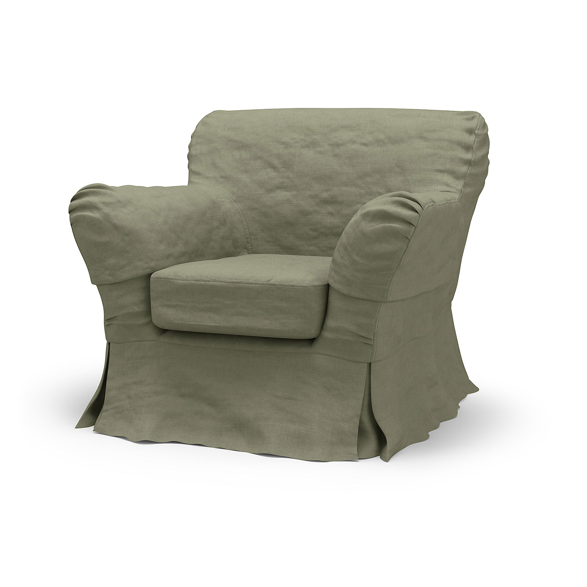 IKEA - Tomelilla Low Back Armchair Cover (Large), Sage, Linen - Bemz