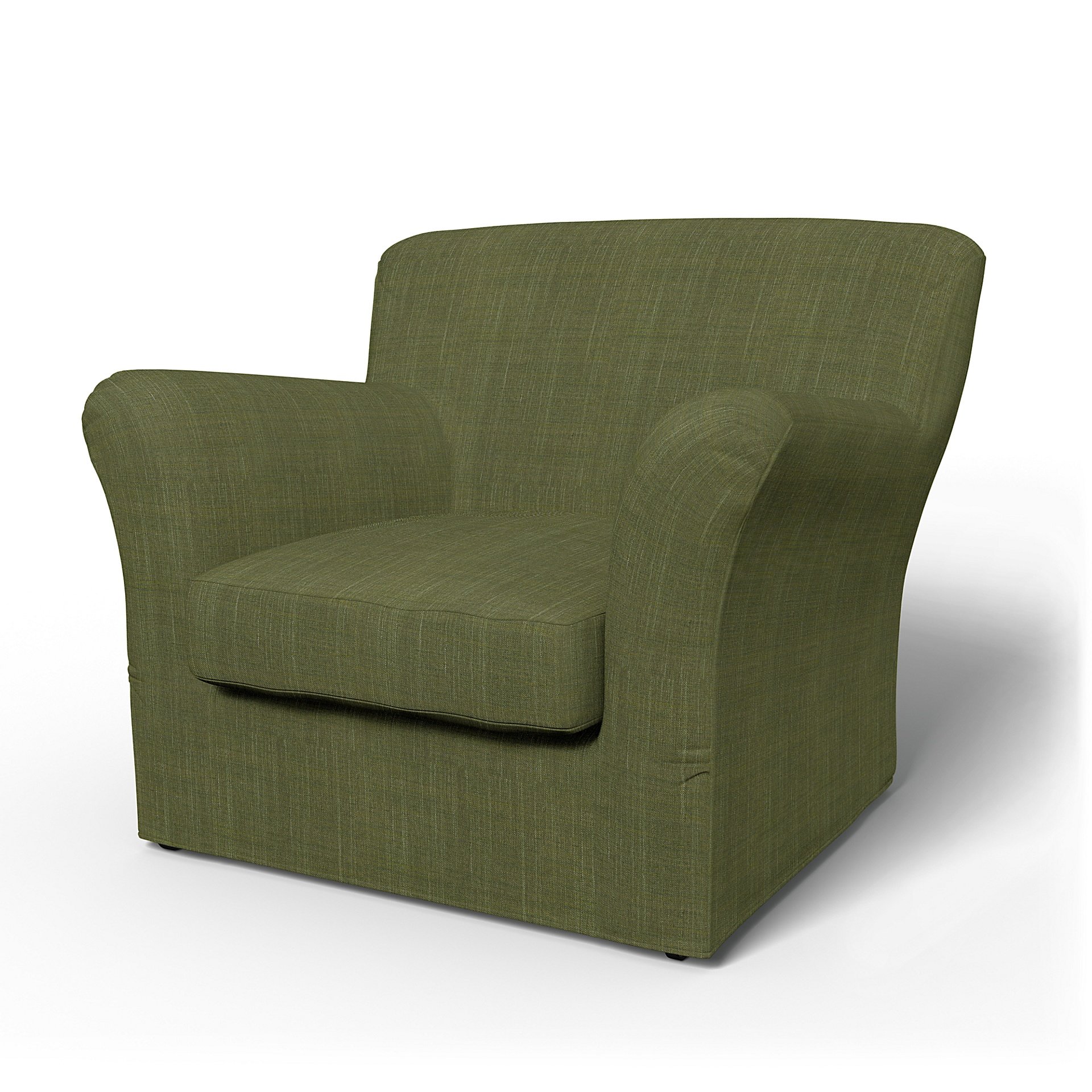 IKEA - Tomelilla Low Back Armchair Cover (Standard model), Moss Green, Boucle & Texture - Bemz