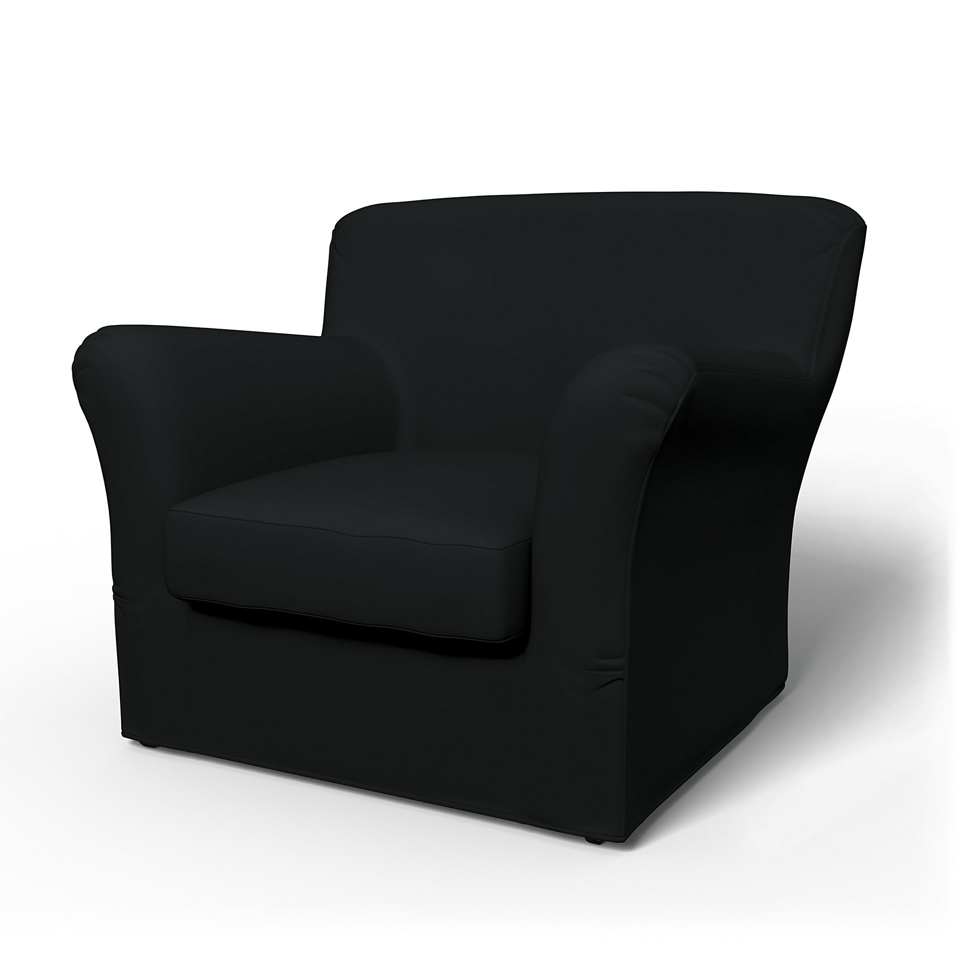 IKEA - Tomelilla Low Back Armchair Cover (Standard model), Jet Black, Cotton - Bemz