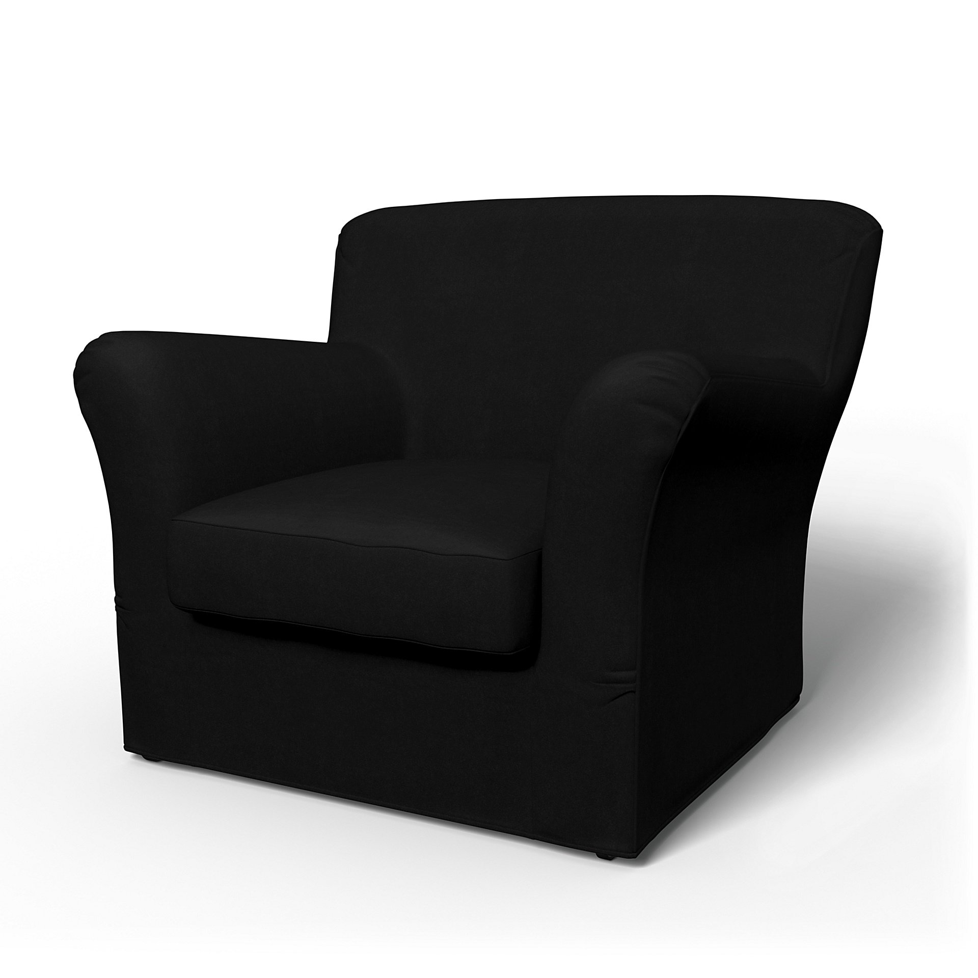 IKEA - Tomelilla Low Back Armchair Cover (Standard model), Black, Velvet - Bemz
