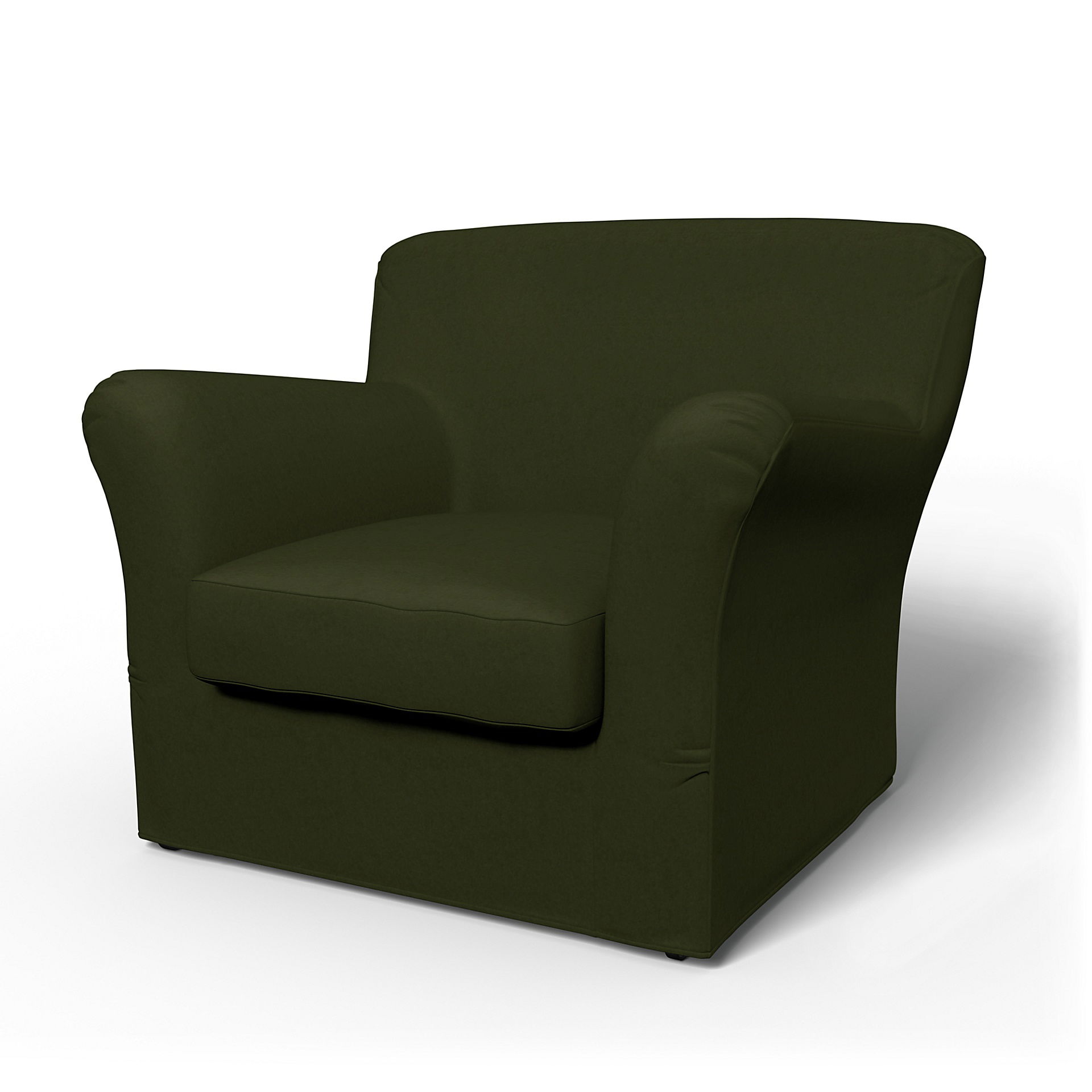 IKEA - Tomelilla Low Back Armchair Cover (Standard model), Moss, Velvet - Bemz