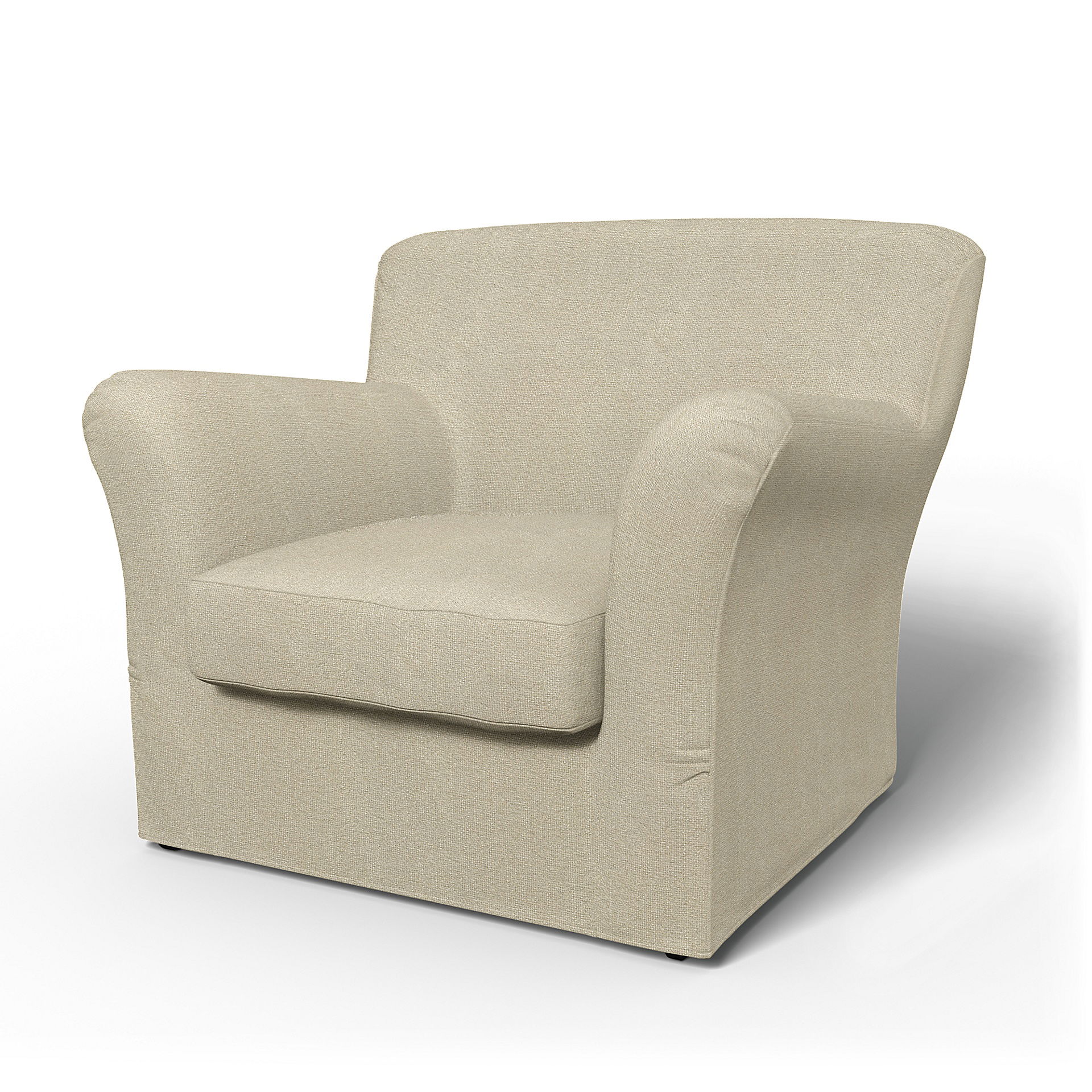 IKEA - Tomelilla Low Back Armchair Cover (Small), Cream, Bouclé & Texture - Bemz