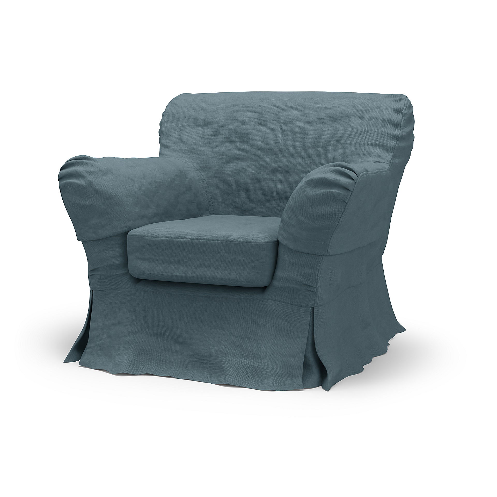 IKEA - Tomelilla Low Back Armchair Cover (Small) Loose Fit , Duck Egg, Velvet - Bemz
