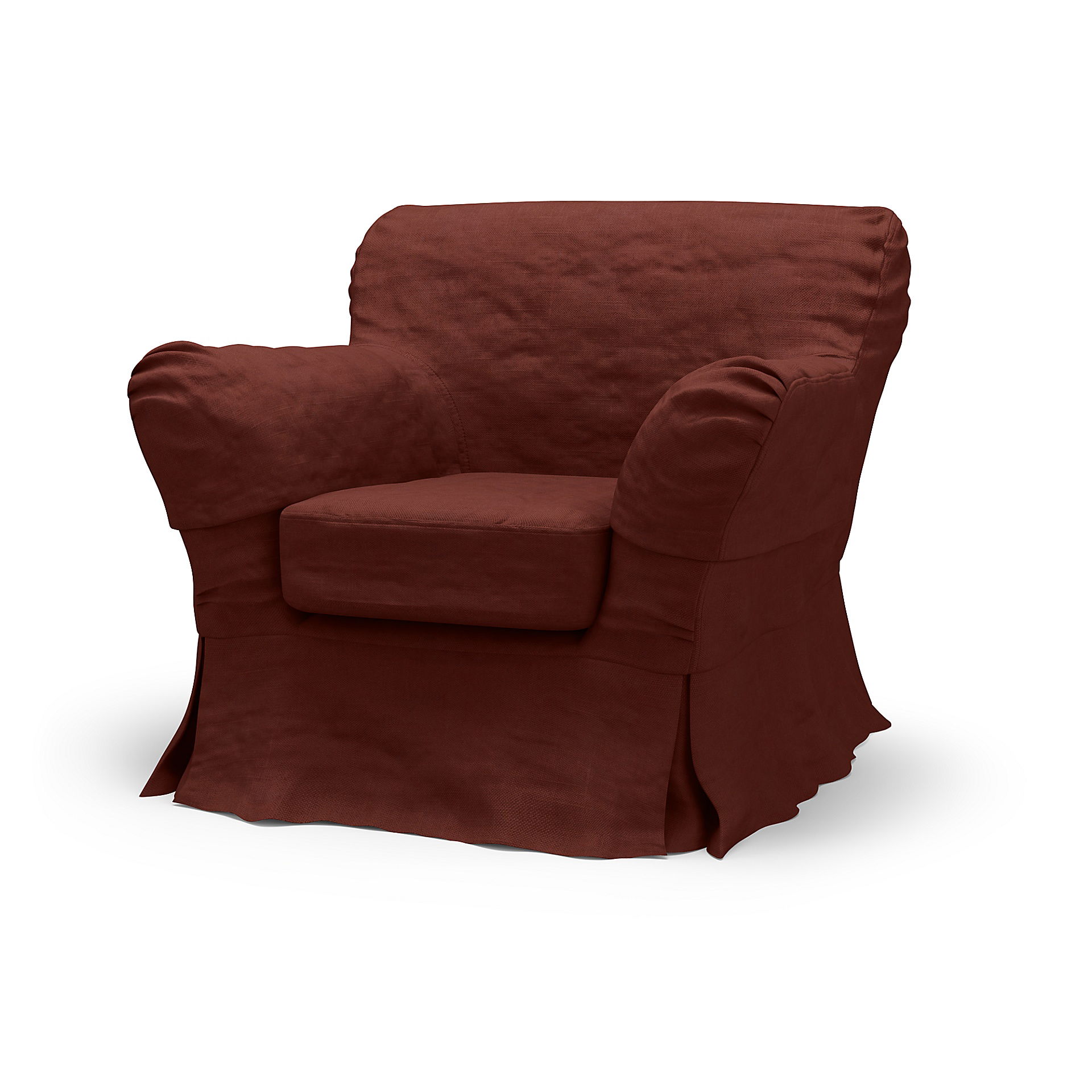 IKEA - Tomelilla Low Back Armchair Cover (Small) Loose Fit , Ground Coffee, Velvet - Bemz