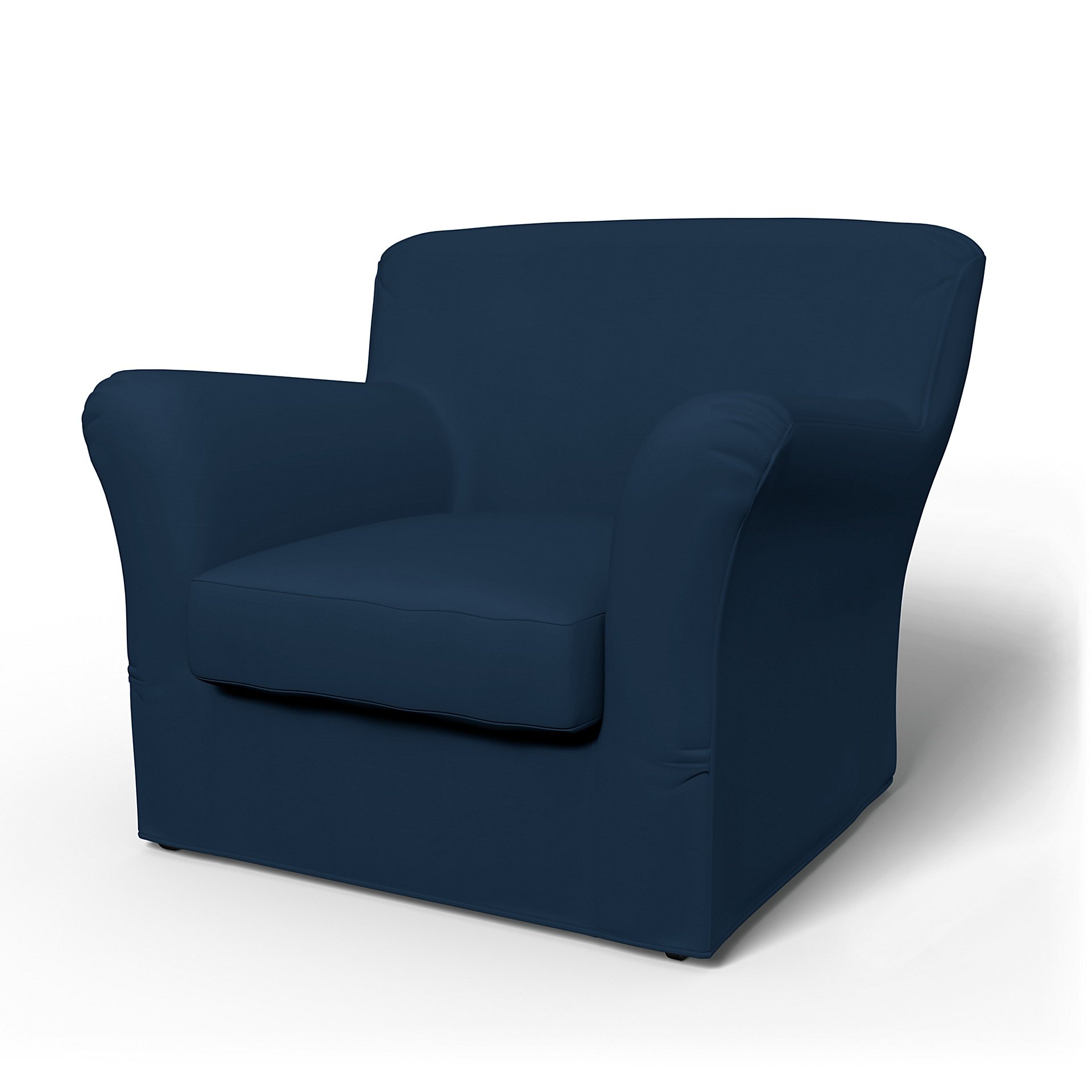 IKEA - Tomelilla Low Back Armchair Cover (Small), Deep Navy Blue, Cotton - Bemz